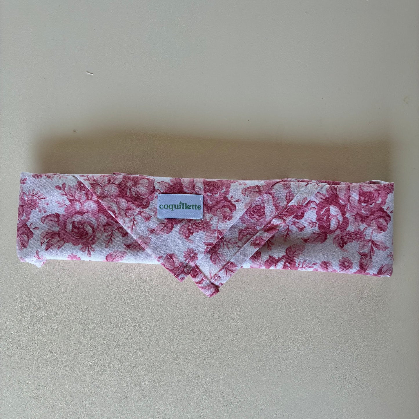 Grand Foulard Rose Fleurs