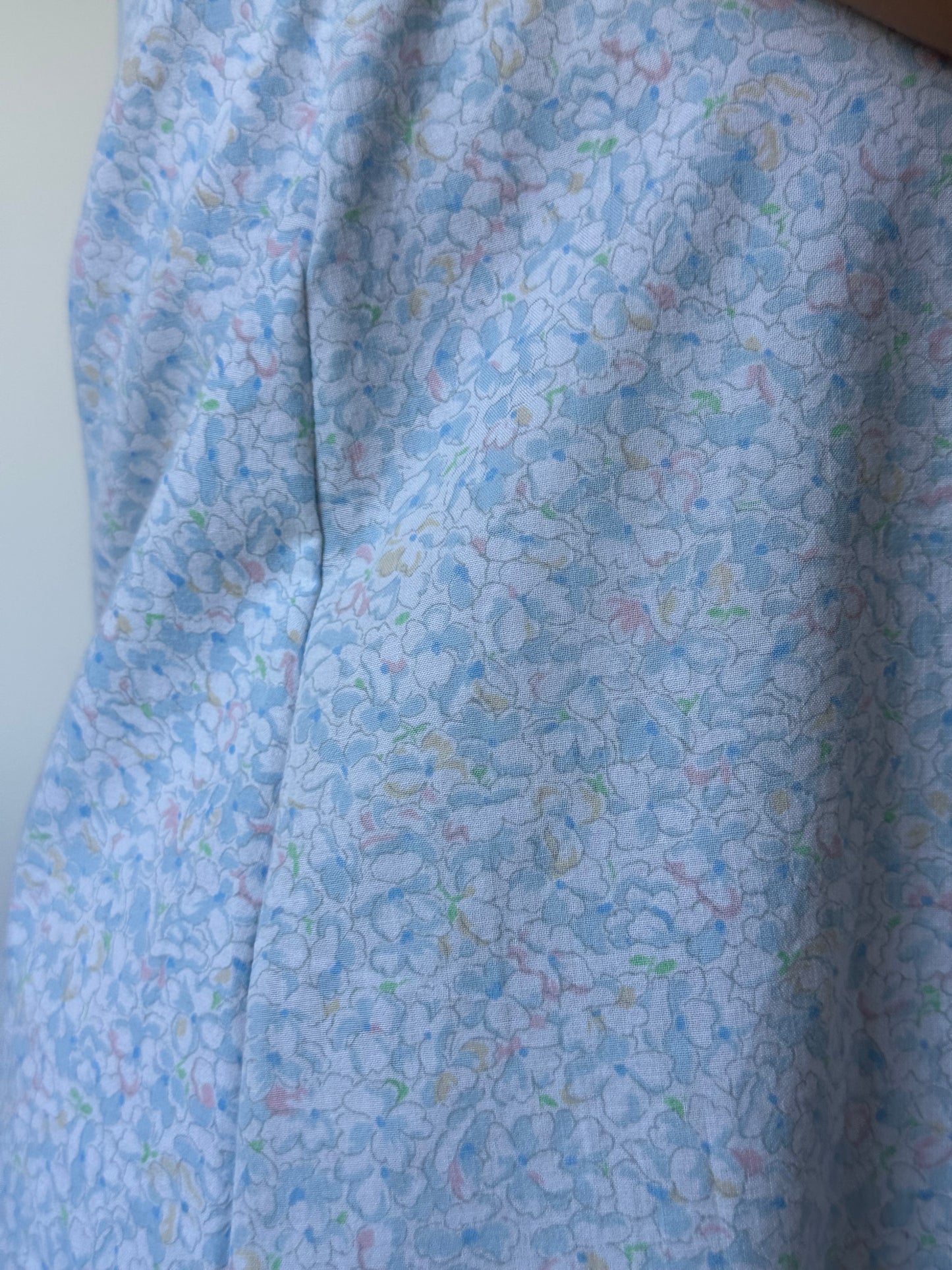 Robe col Fleurs Bleu
