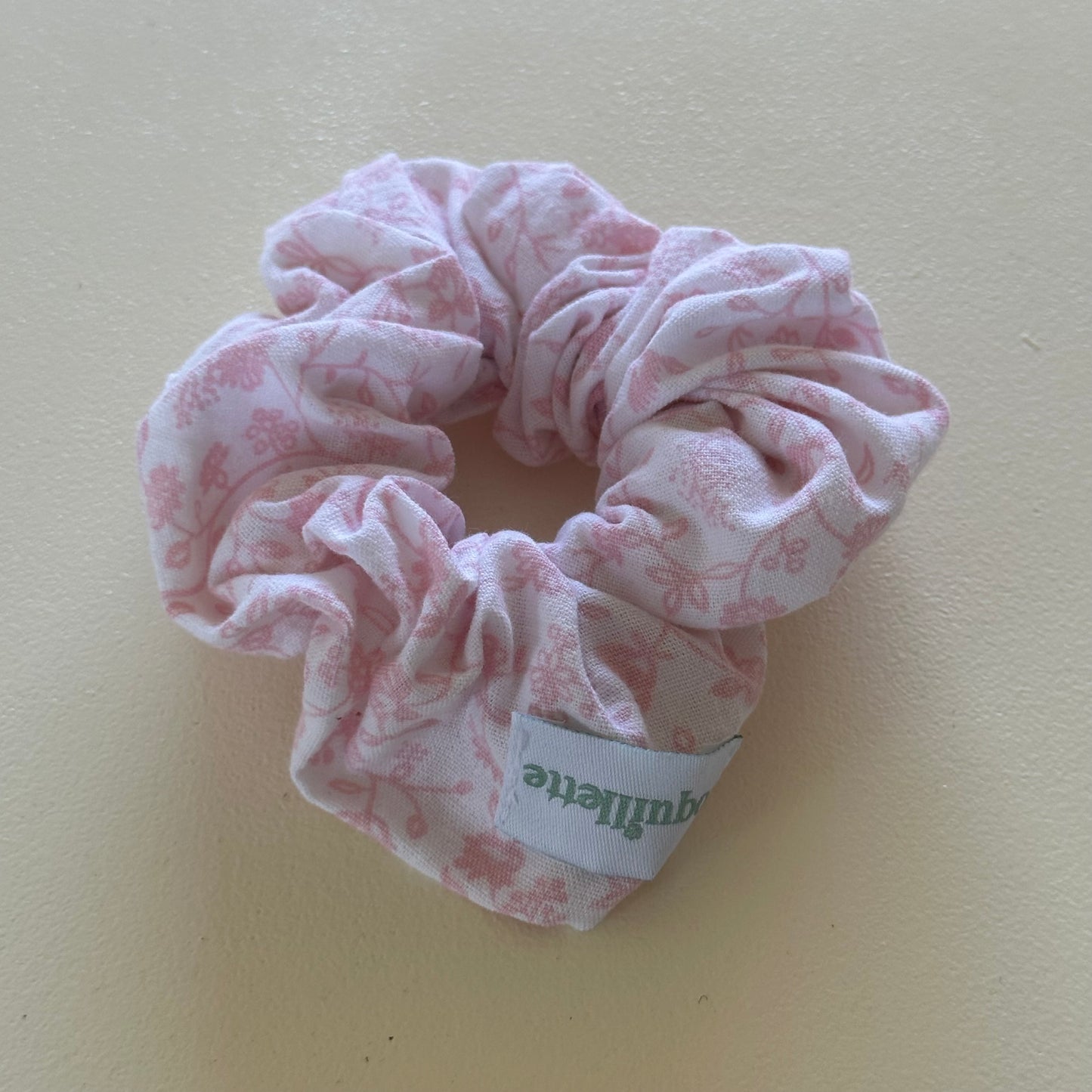 Chouchou fleurs Rose