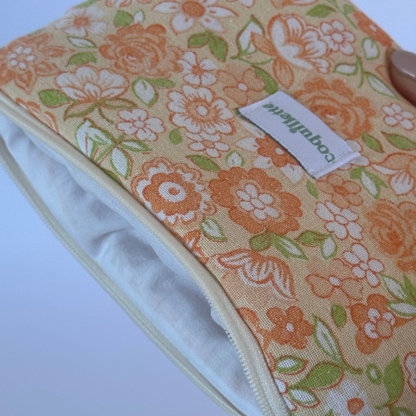 Pochette Orange Fleurs