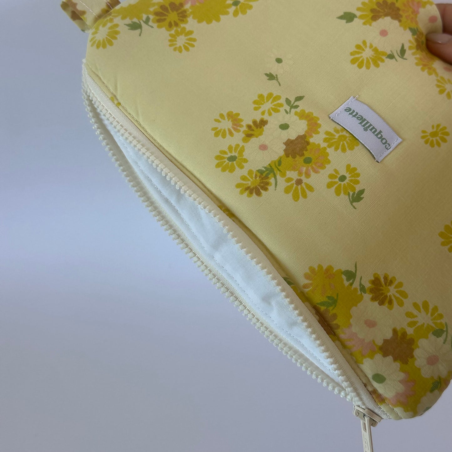 Grande Pochette Jaune Fleurs