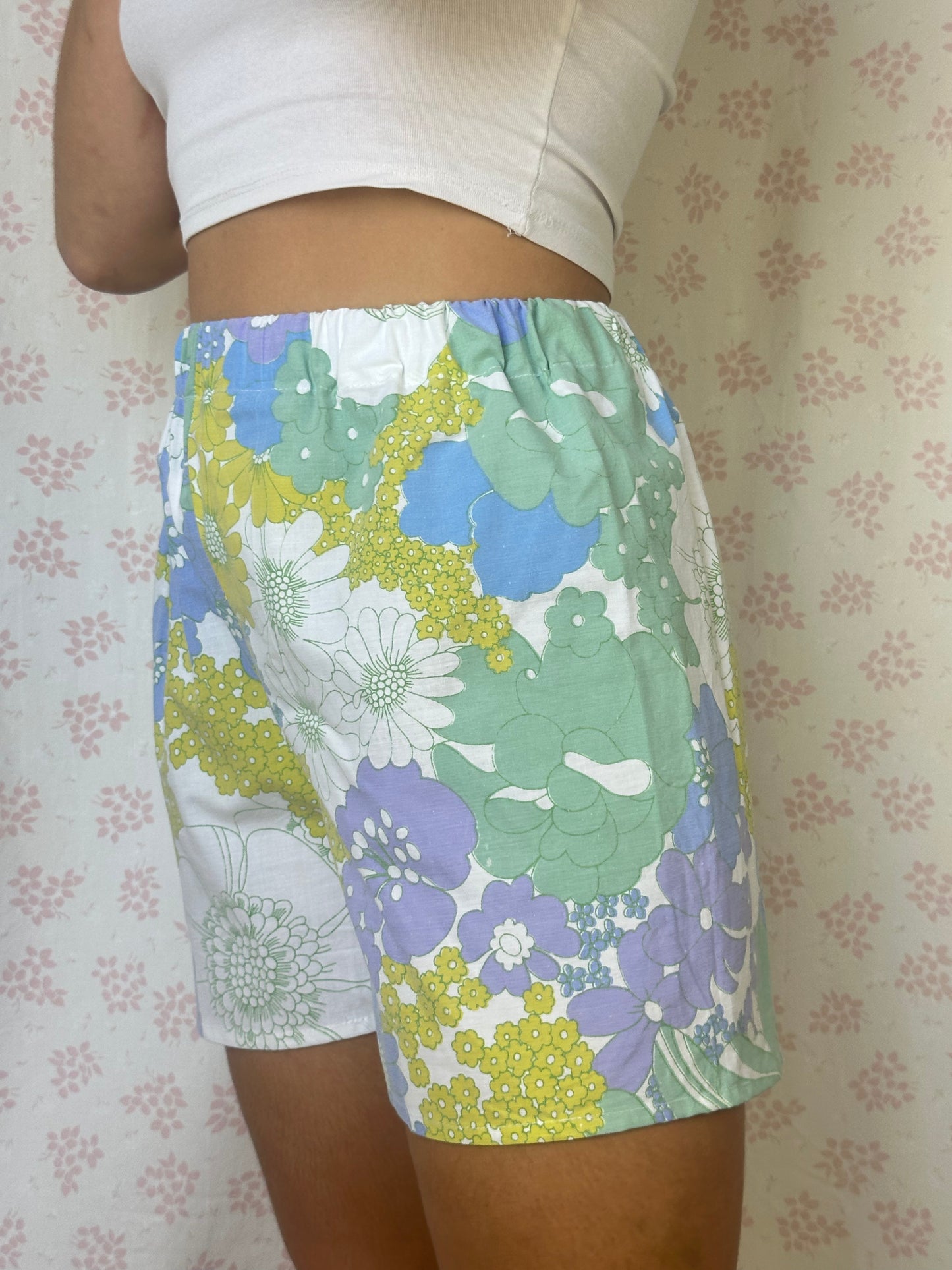 Short Fleurs Bleu