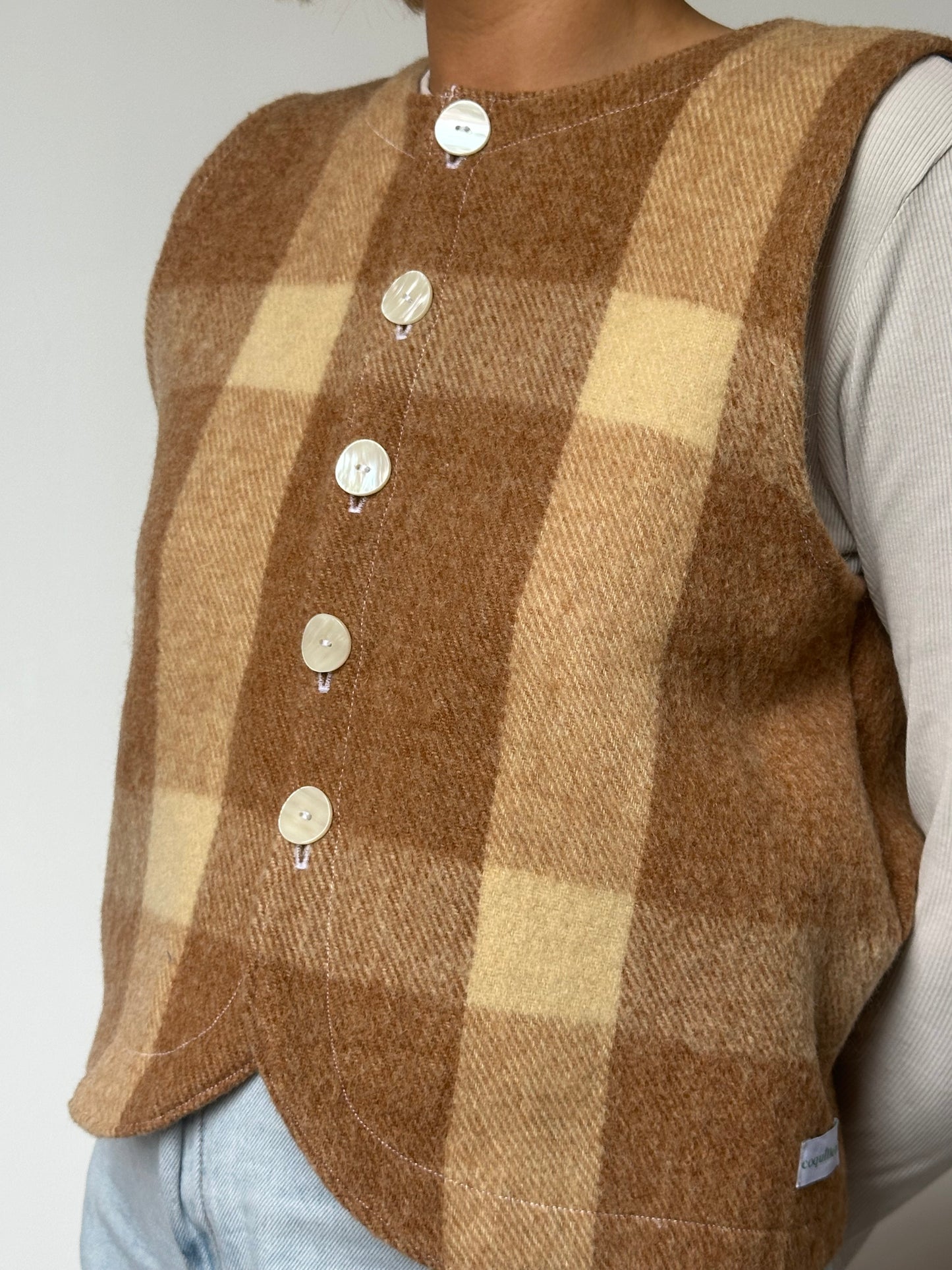 Gilet Bouton Carreaux T36/38