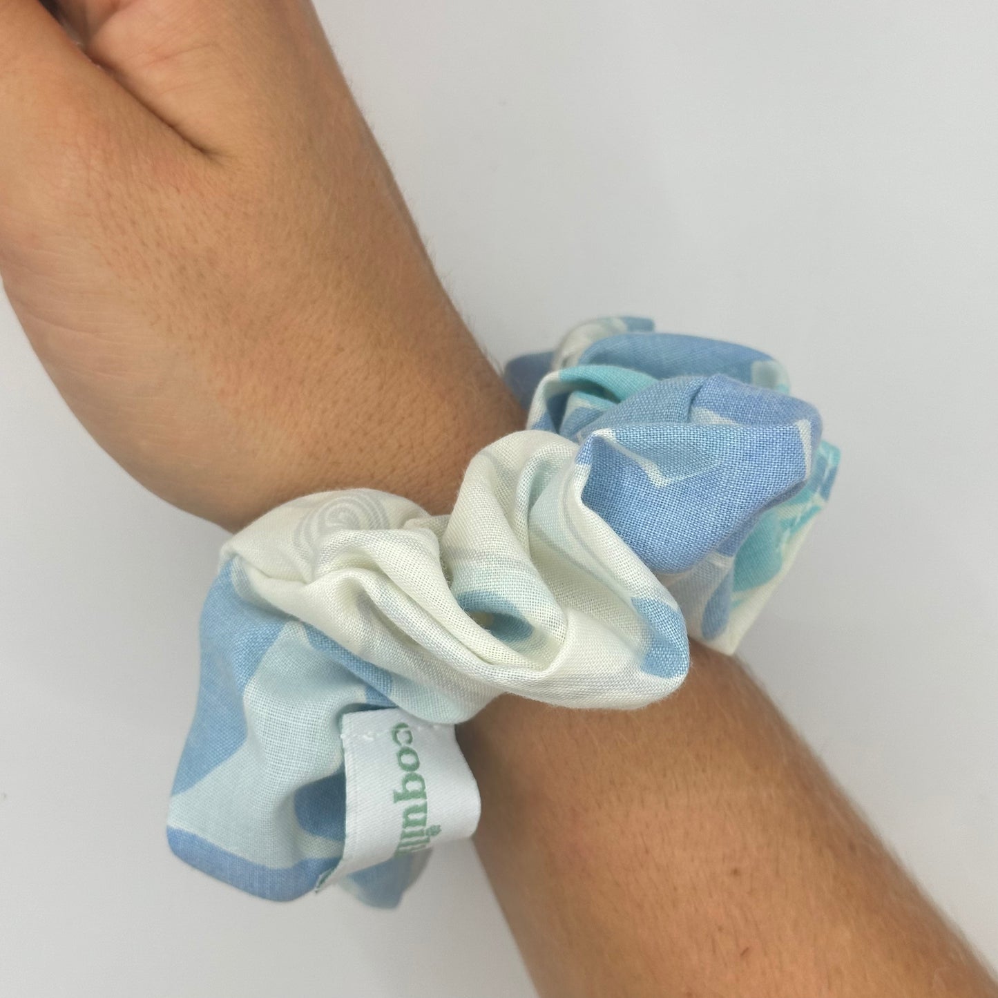 Chouchou Bleu Fleurs