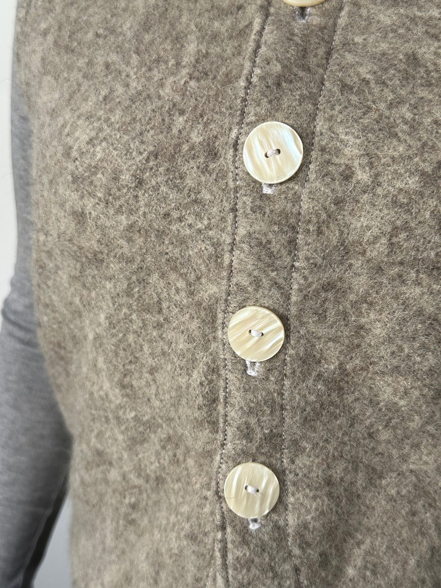 Gilet Bouton Gris T40