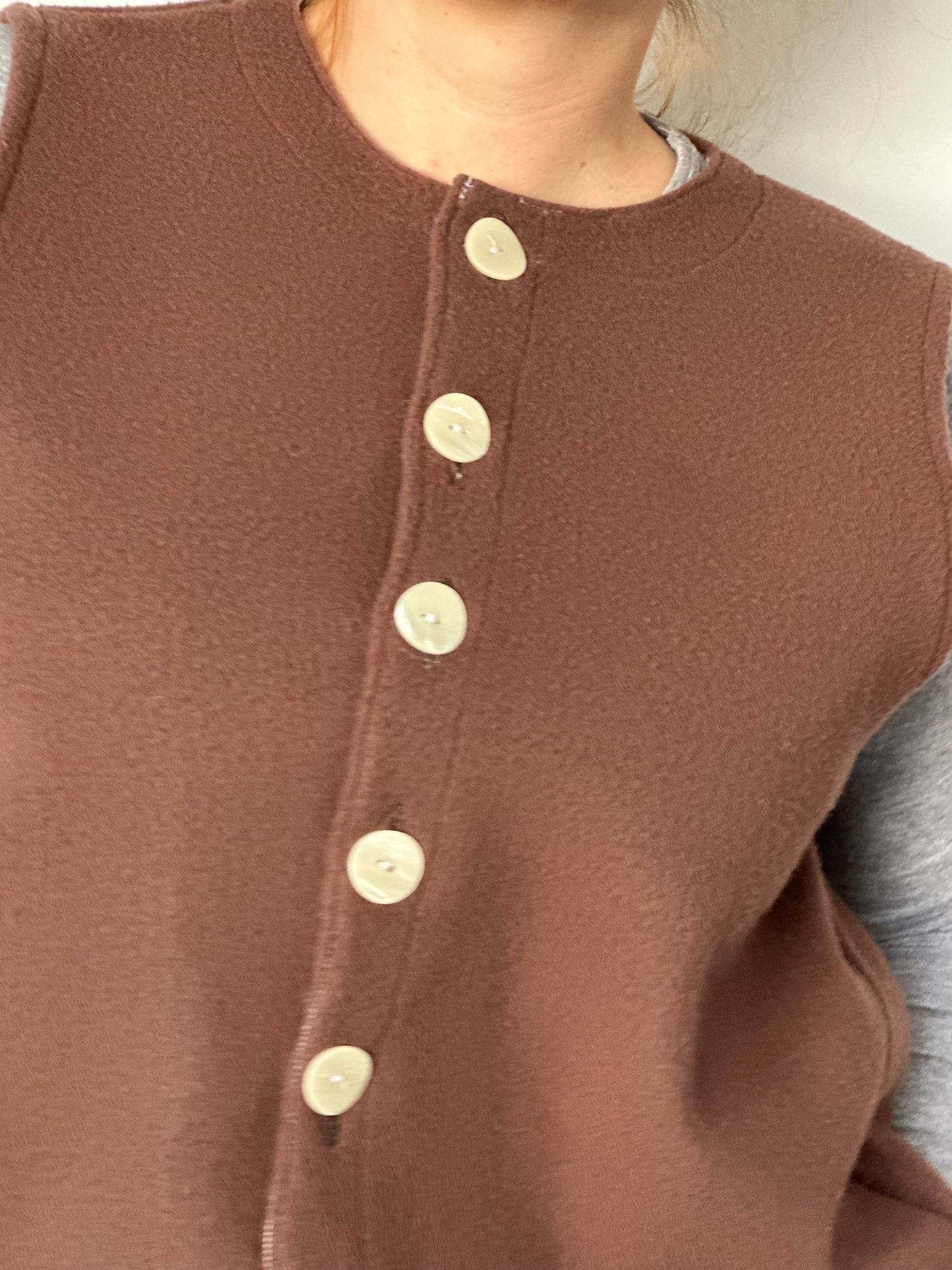 Gilet Bouton Marron T40