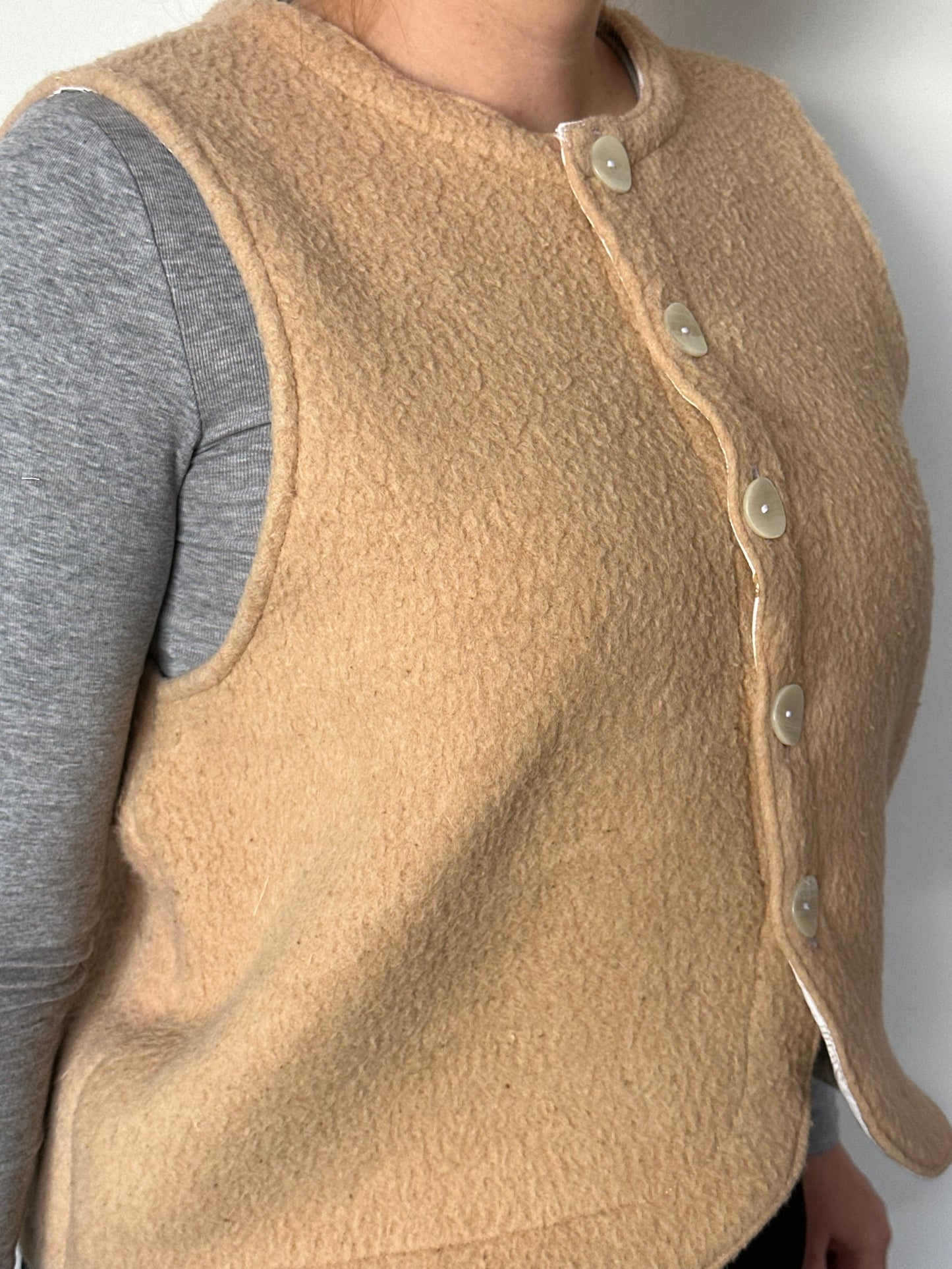 Gilet Bouton Beige T40