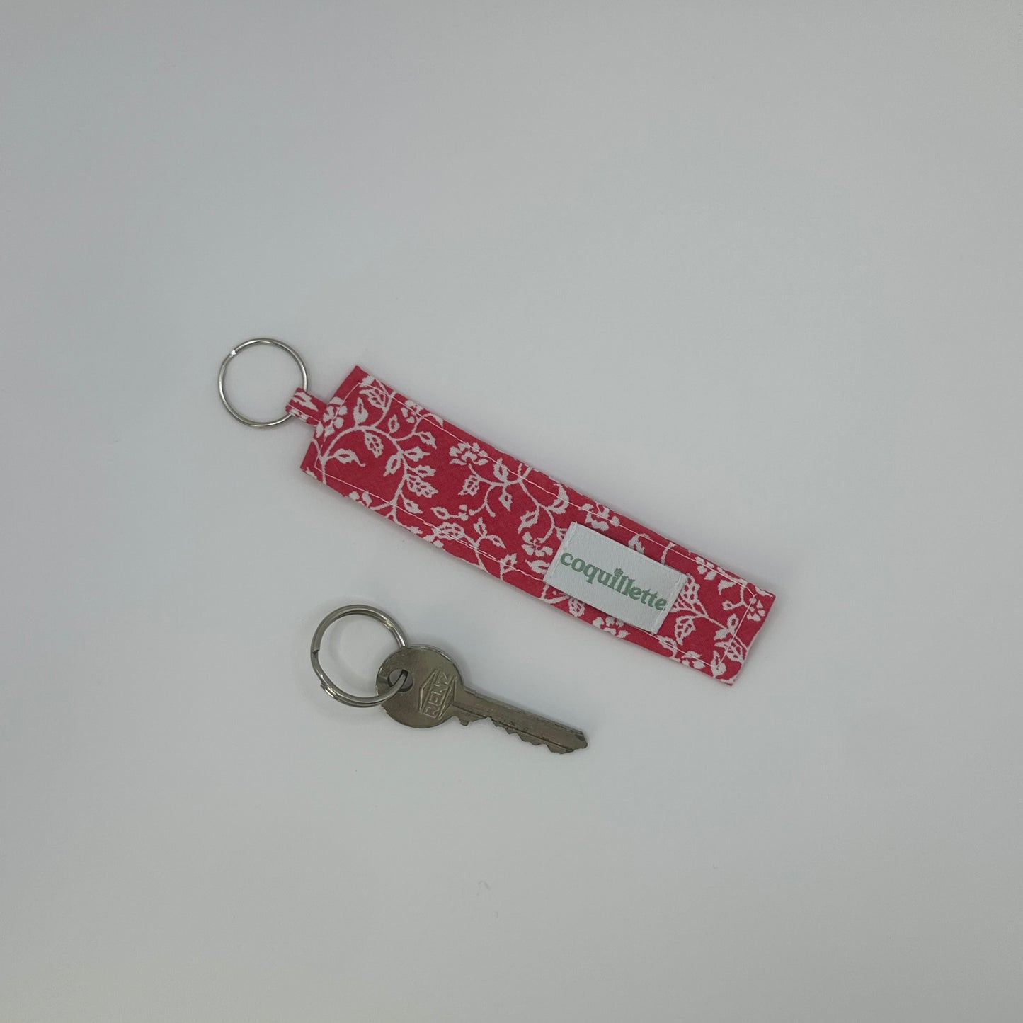 Porte Clé Fleurs Rouge