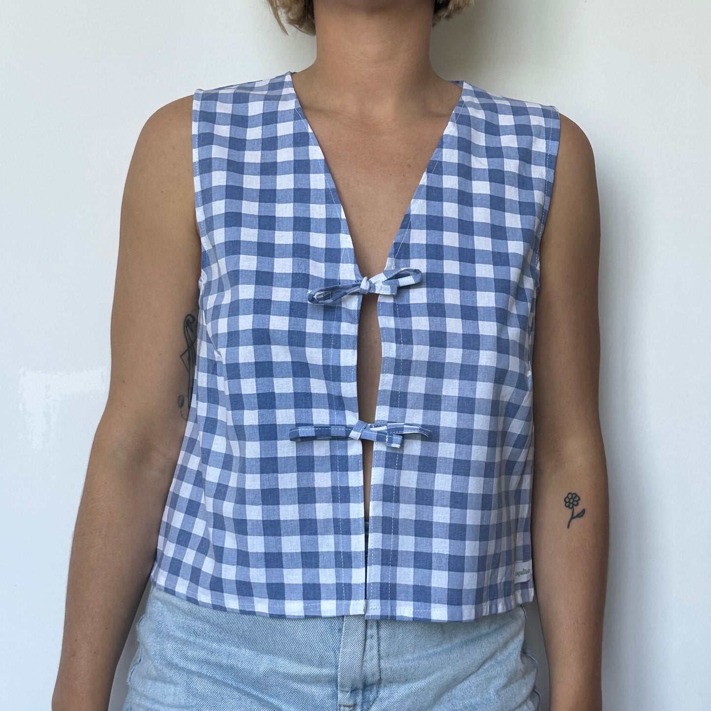 Haut Noeud Vichy Bleu