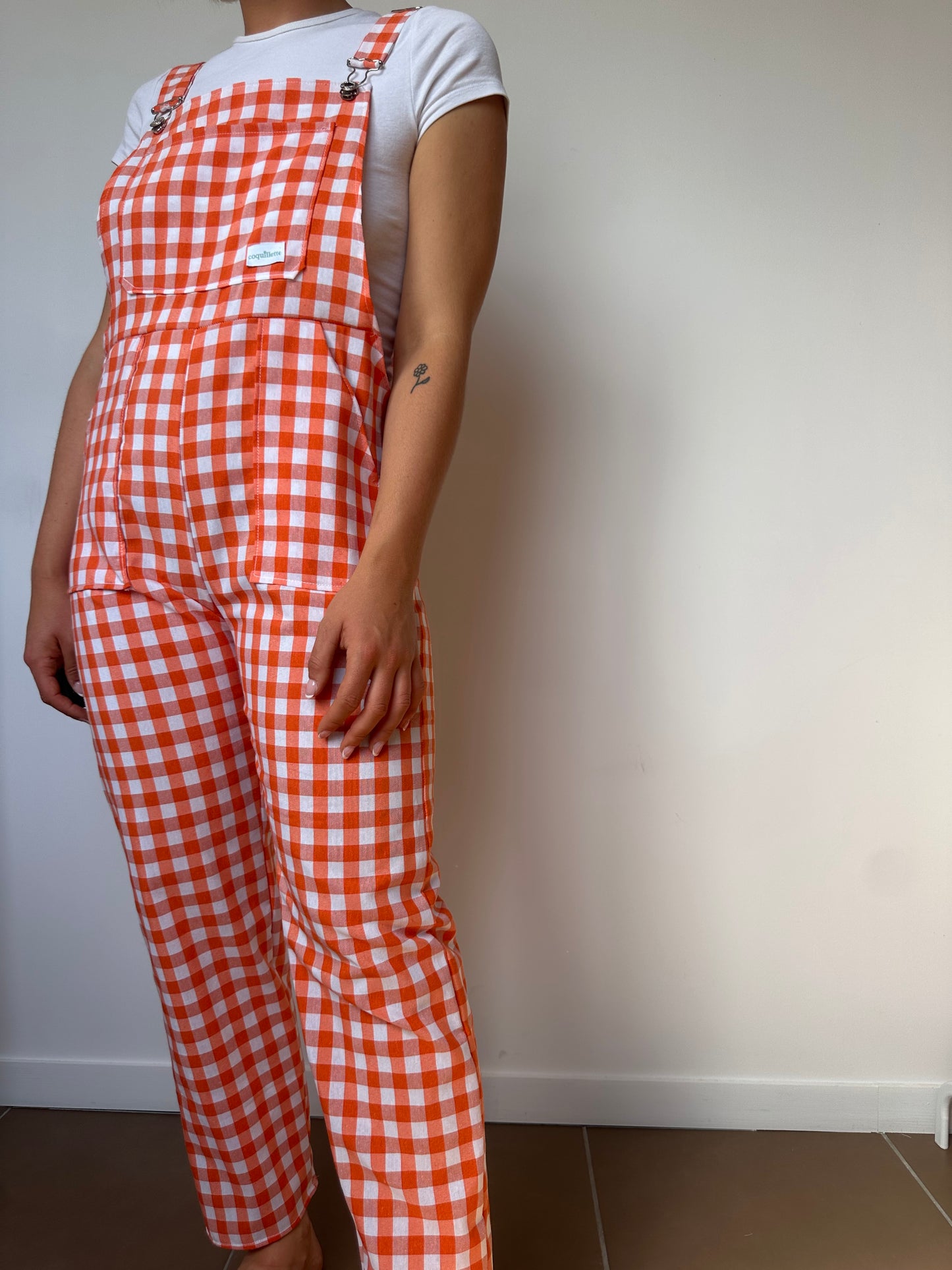 Salopette Vichy Orange