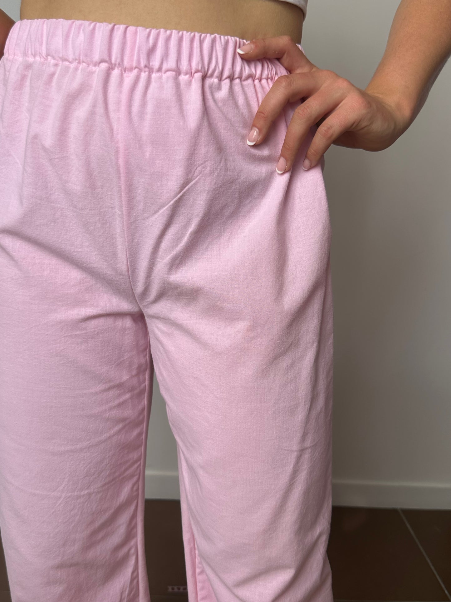 Pantalon Uni Rose Bonbon