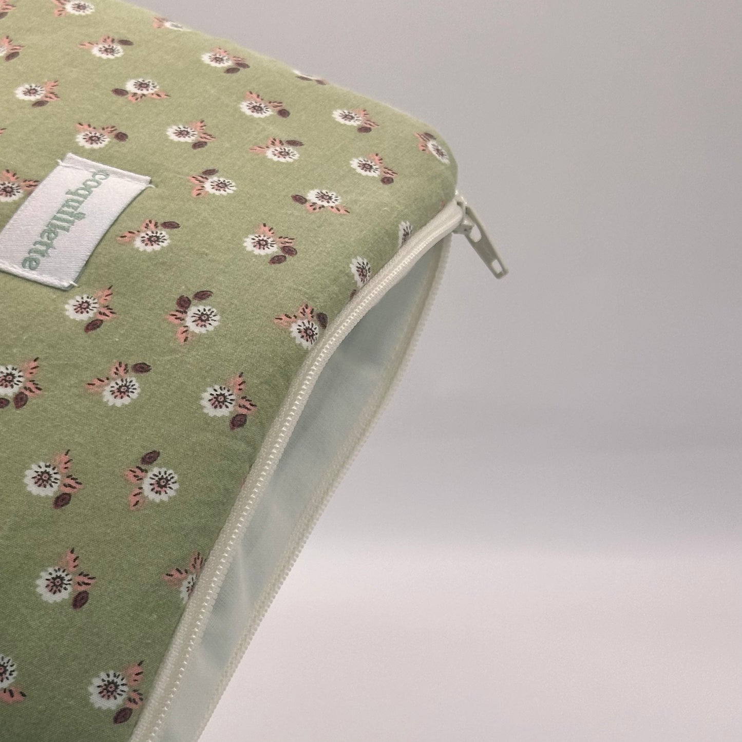 Pochette Vert Fleurs