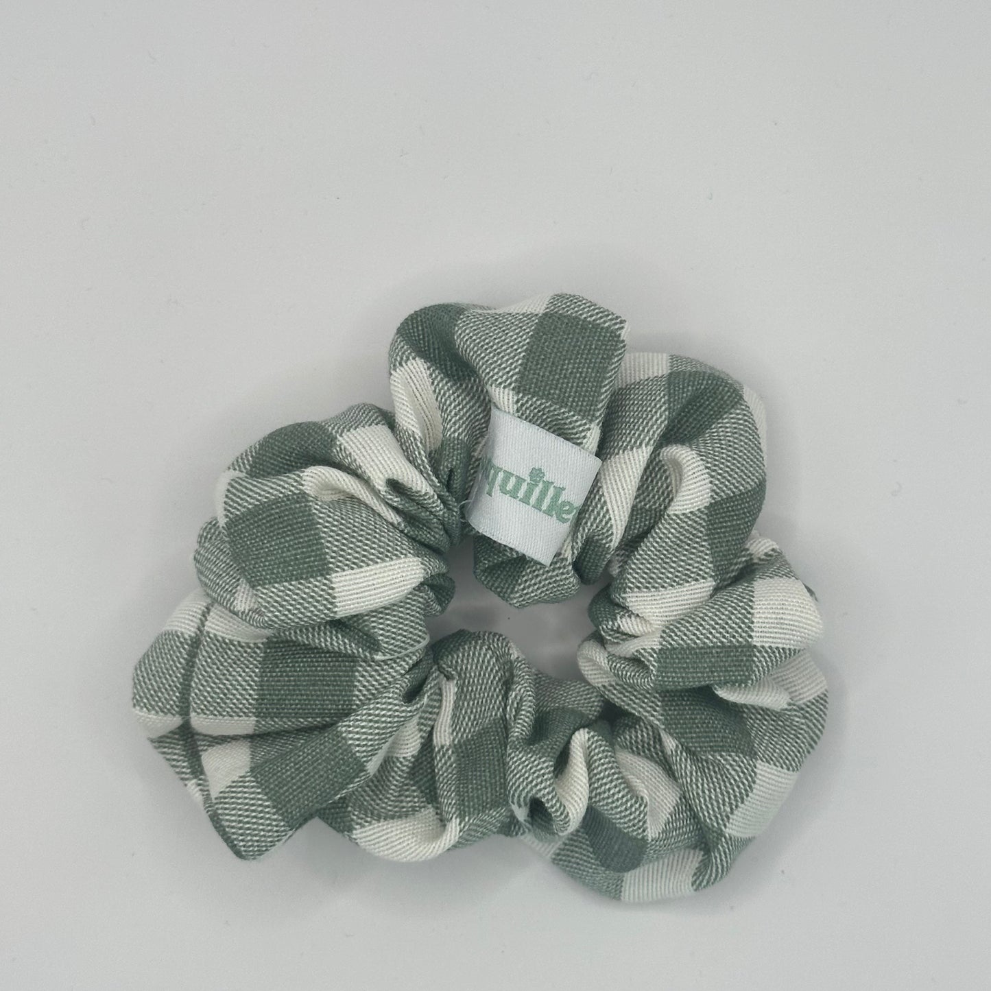 Chouchou Vichy Vert d'eau