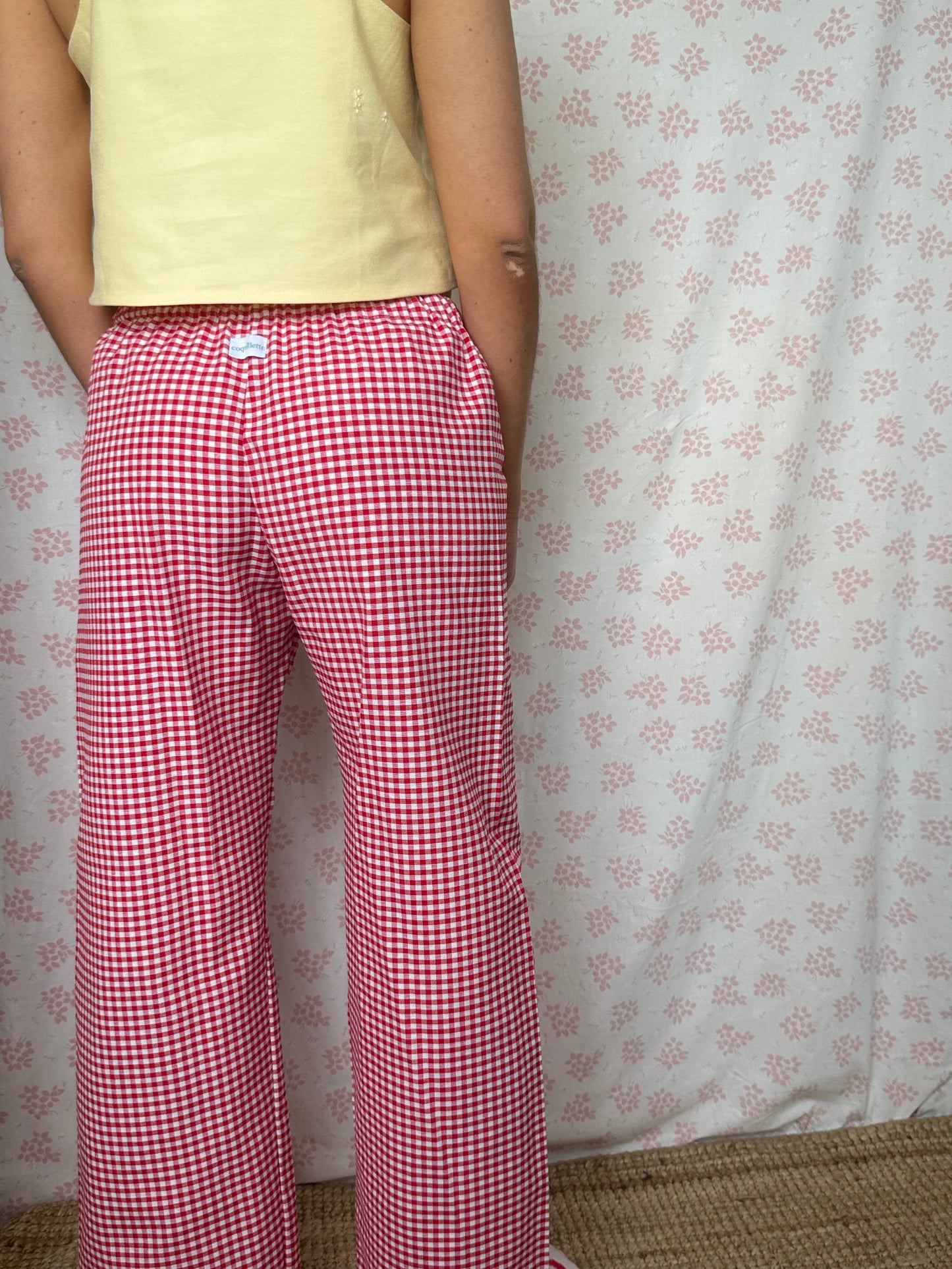 Pantalon Vichy Rouge