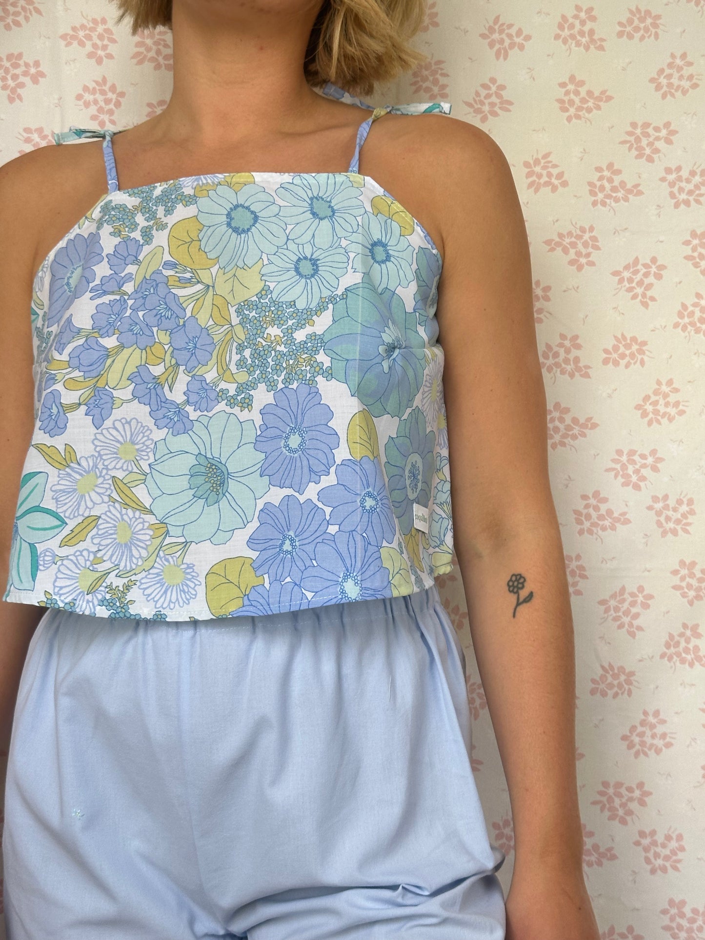 Top Fleurs Bleu