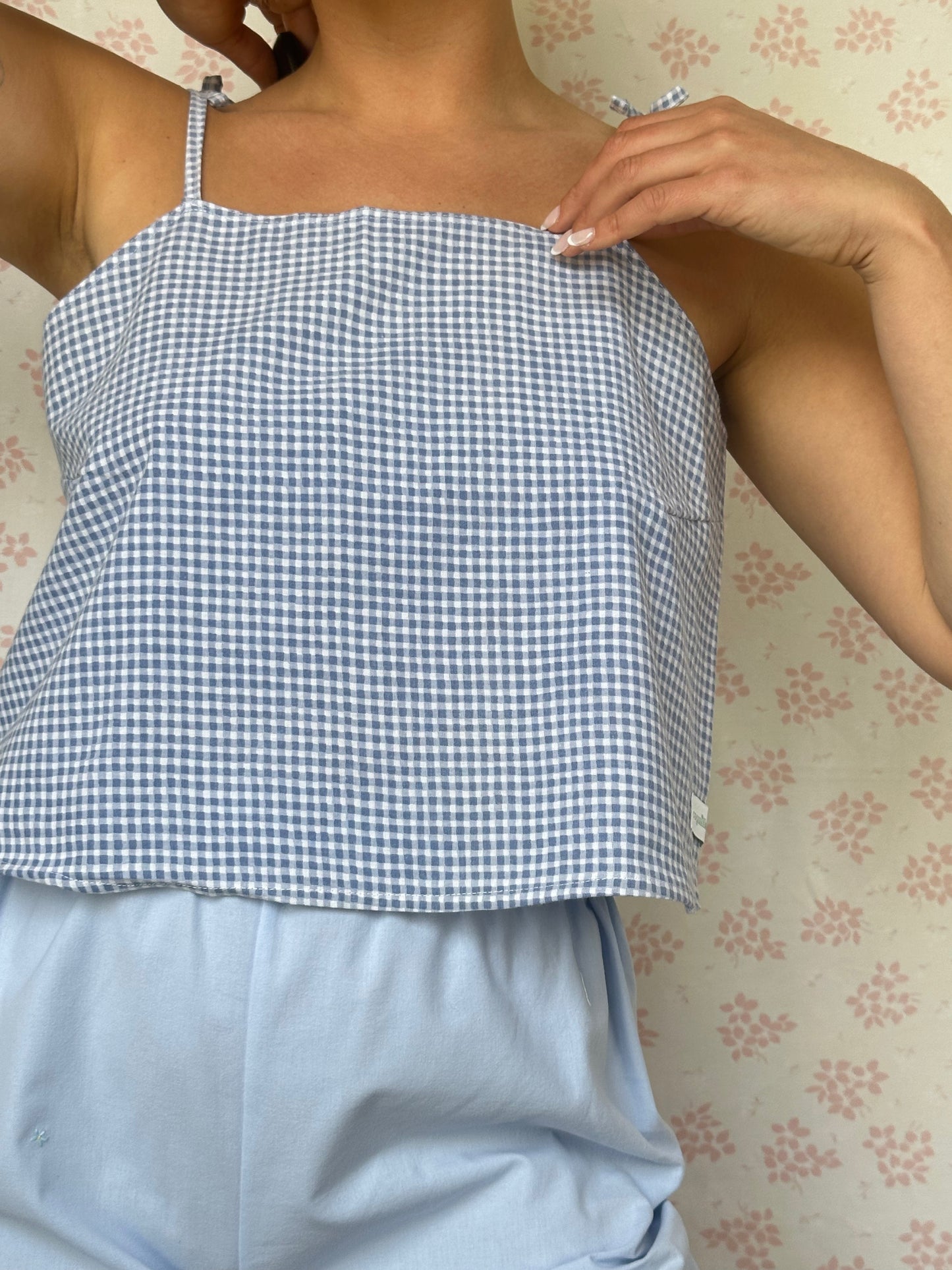 Top Vichy Bleu