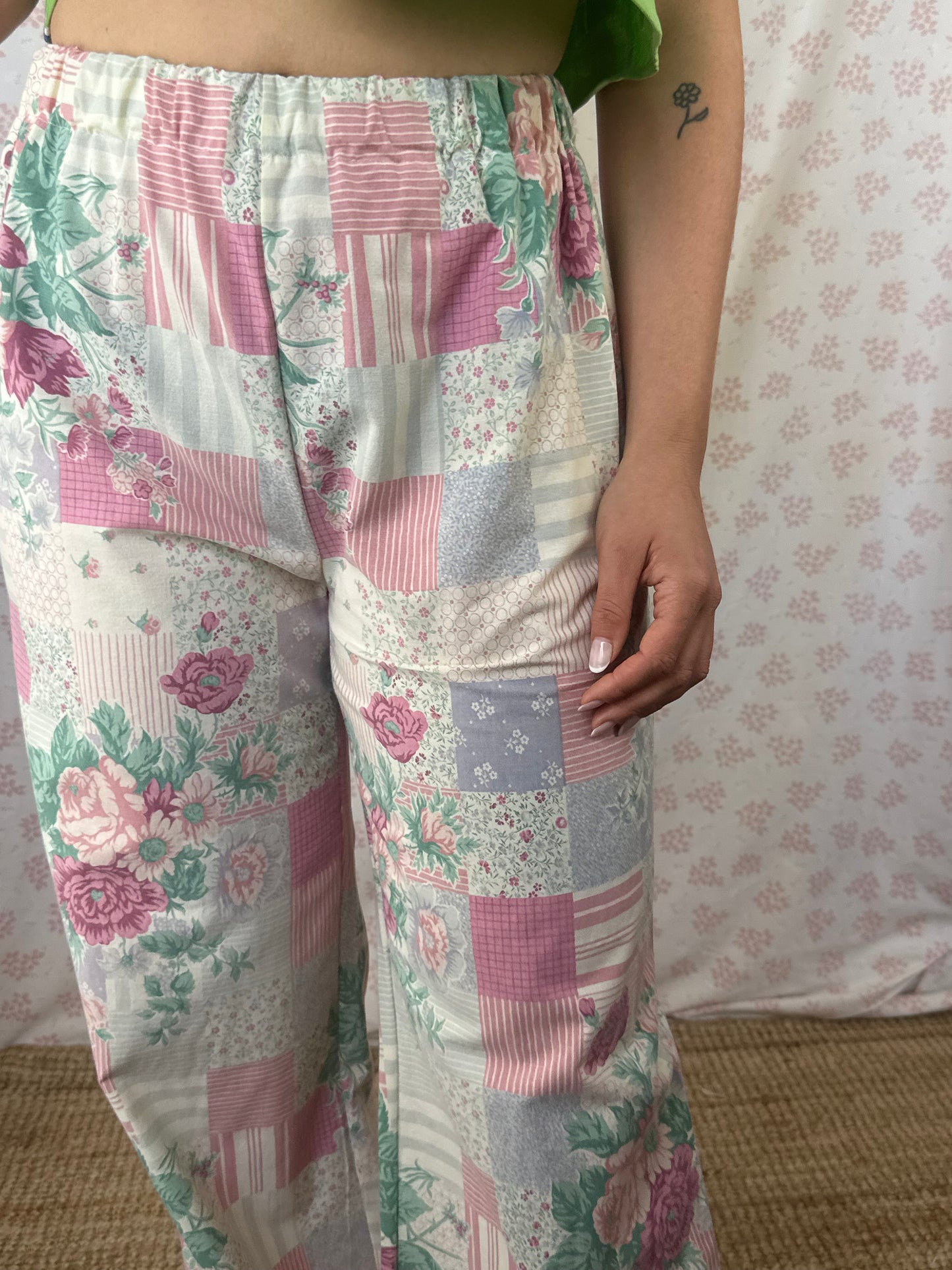 Pantalon Motifs et Fleurs
