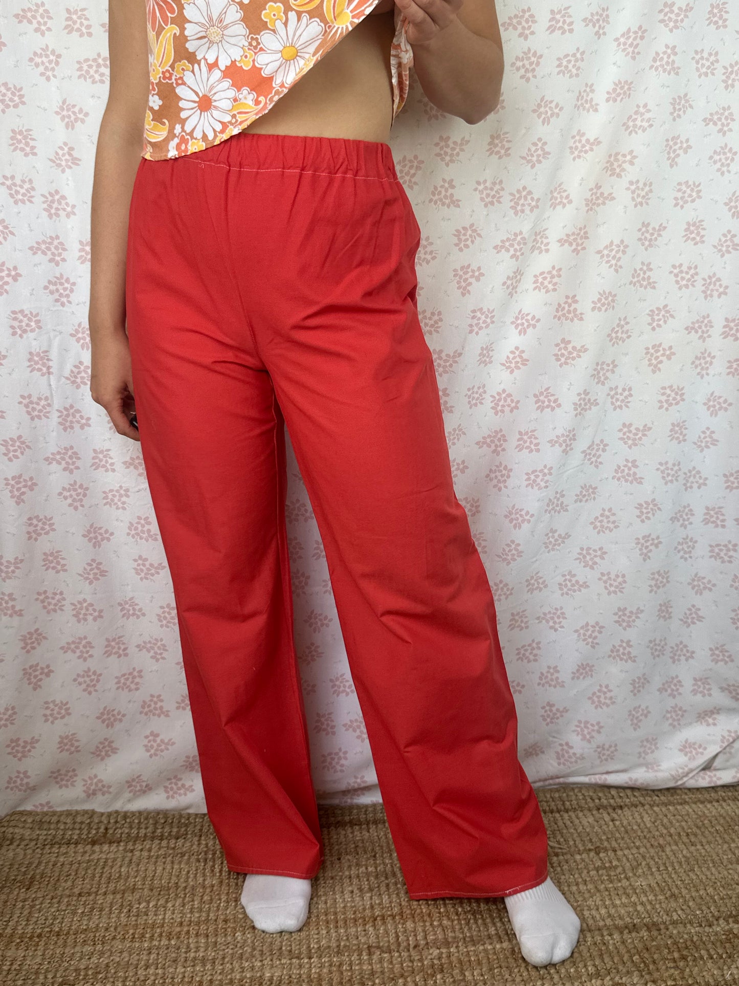 Pantalon Uni Rouge