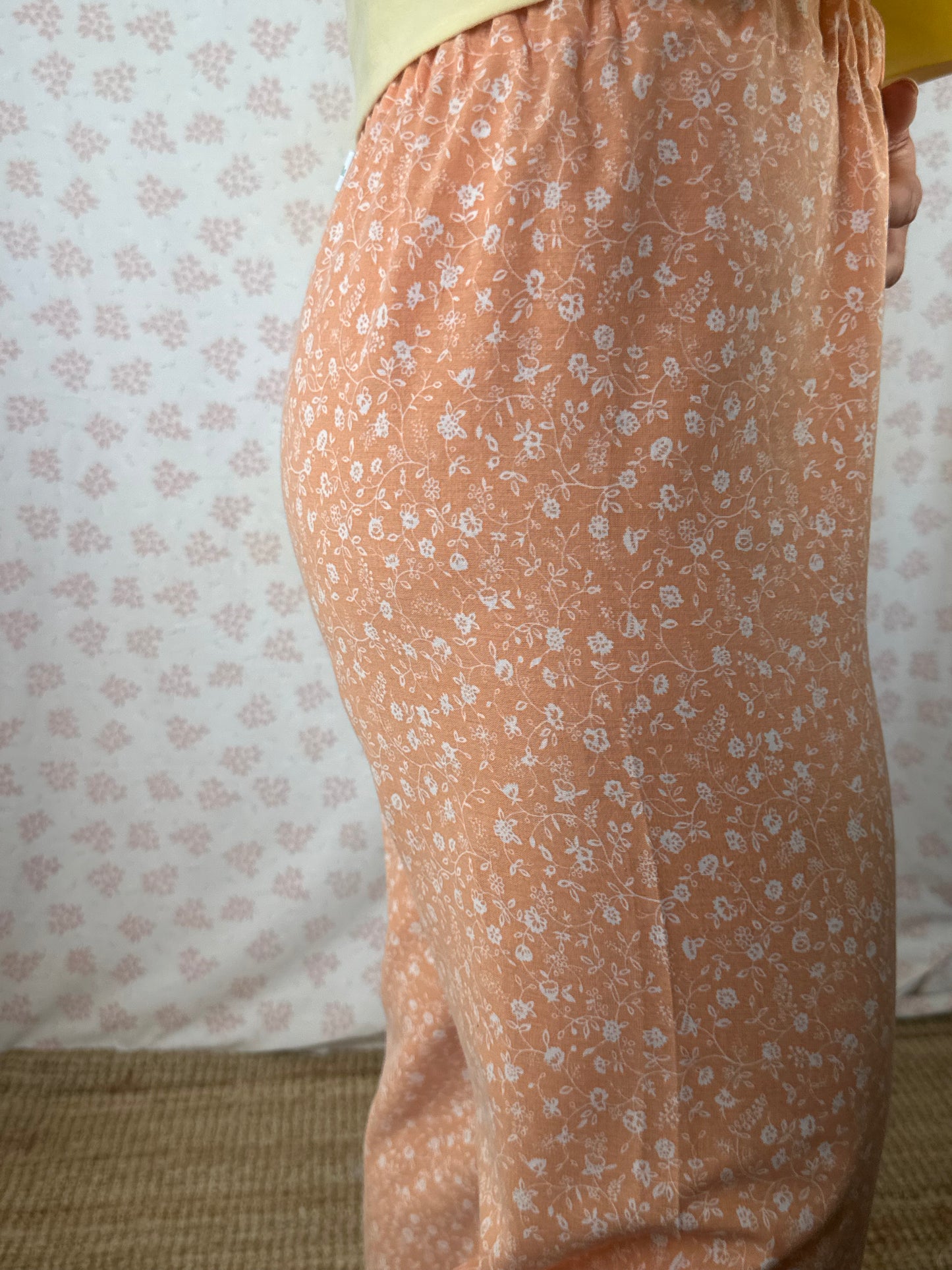 Pantalon Fleurs Orange