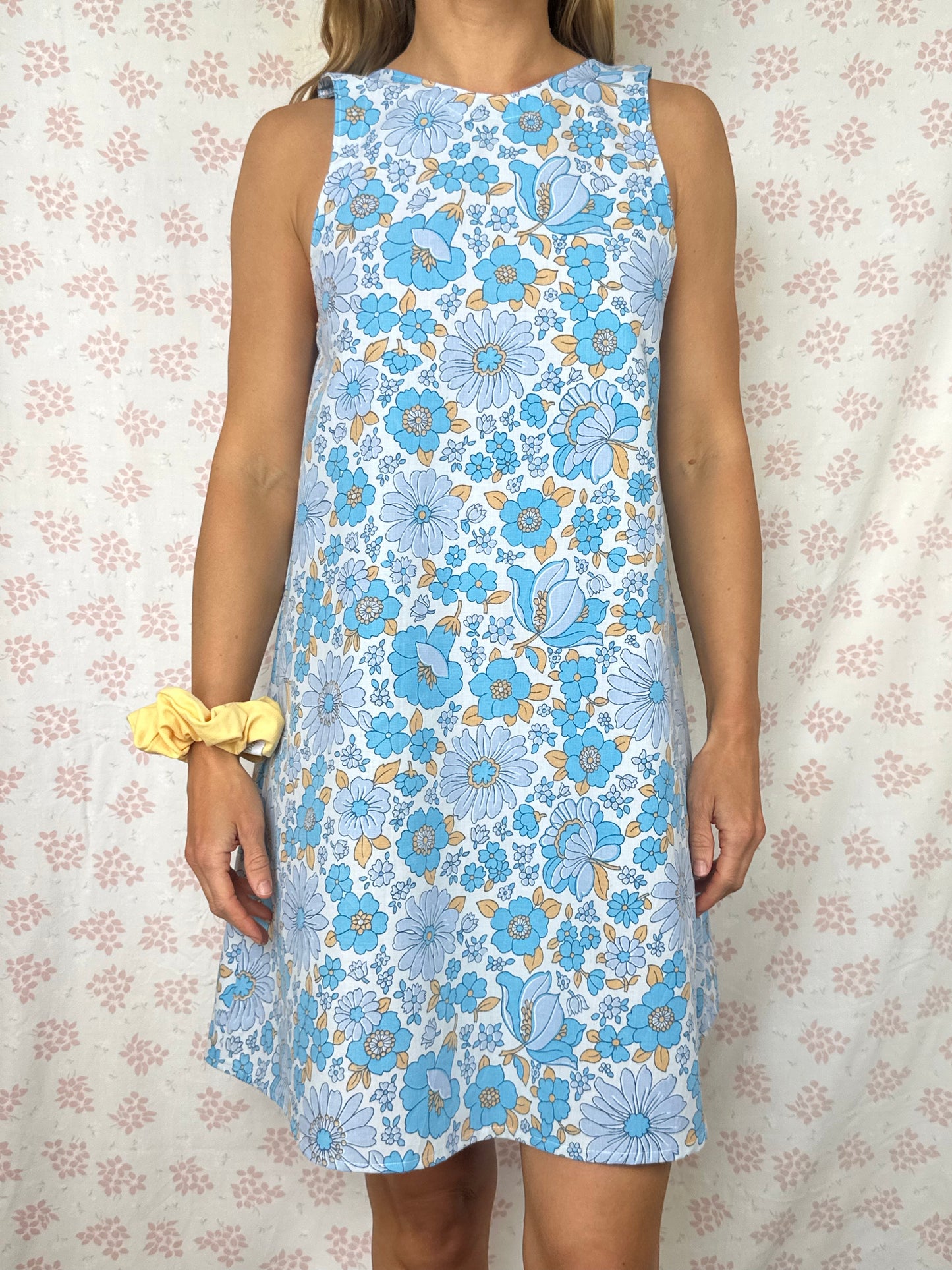 Robe Col Bleu Fleurs