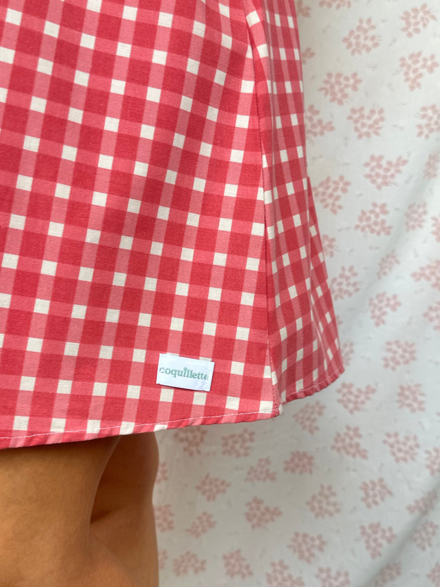 Robe Col Vichy Rouge