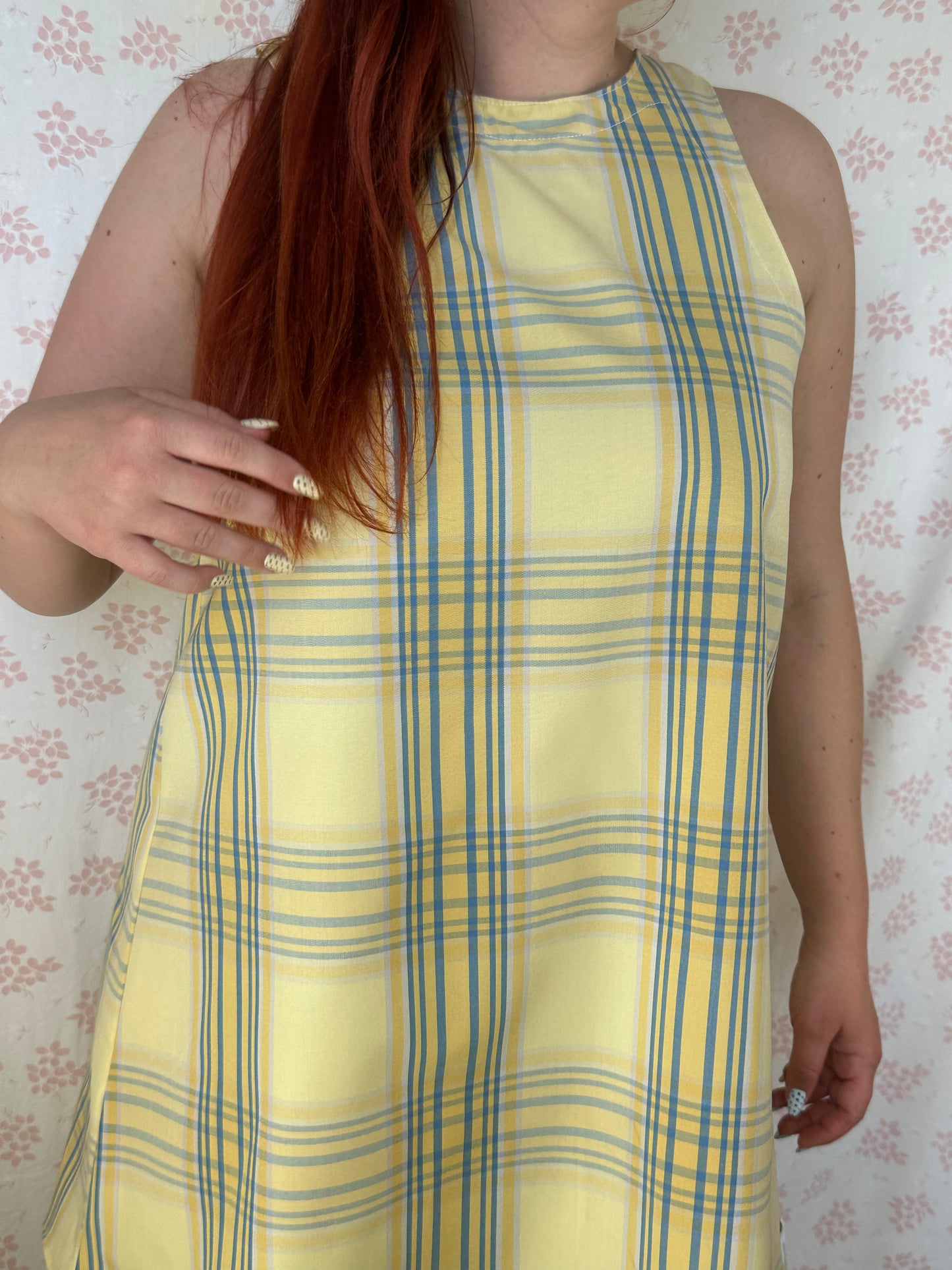 Robe Col Jaune Carreaux