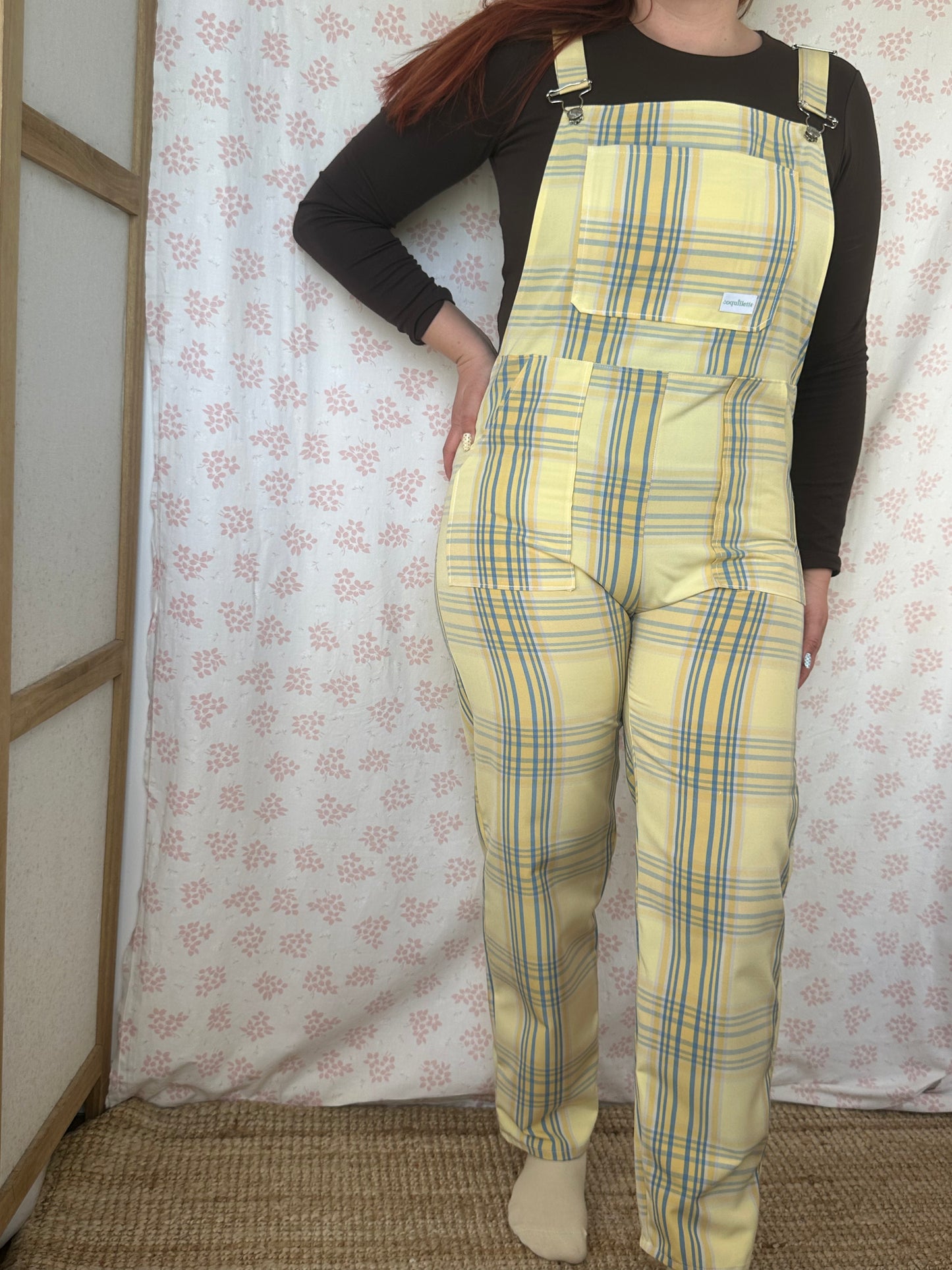 Salopette Carreaux Jaune et Bleu