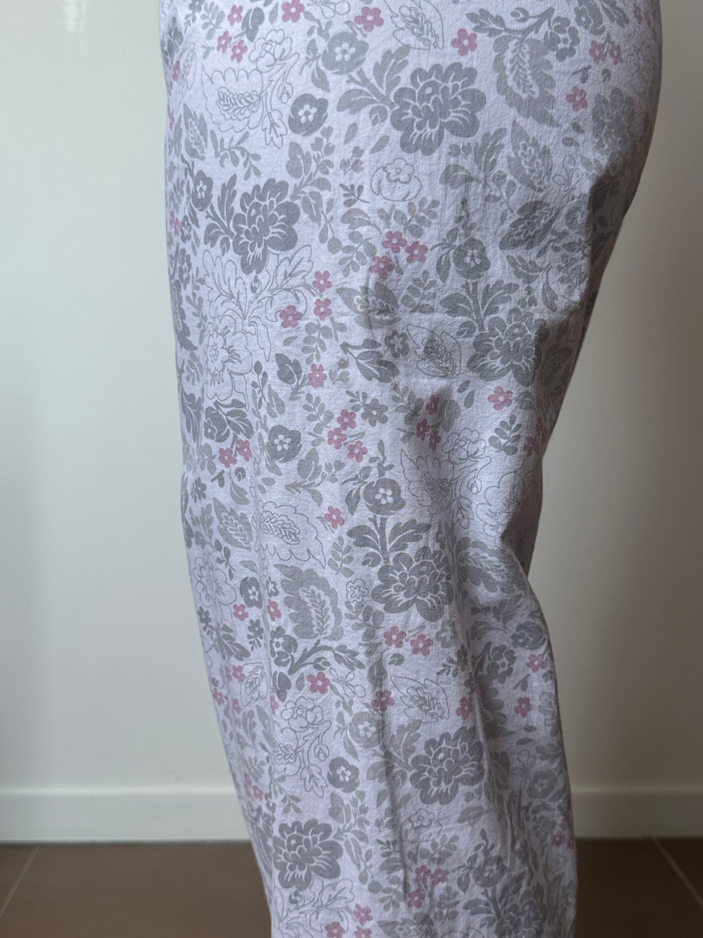 Pantalon Fleurs Grise