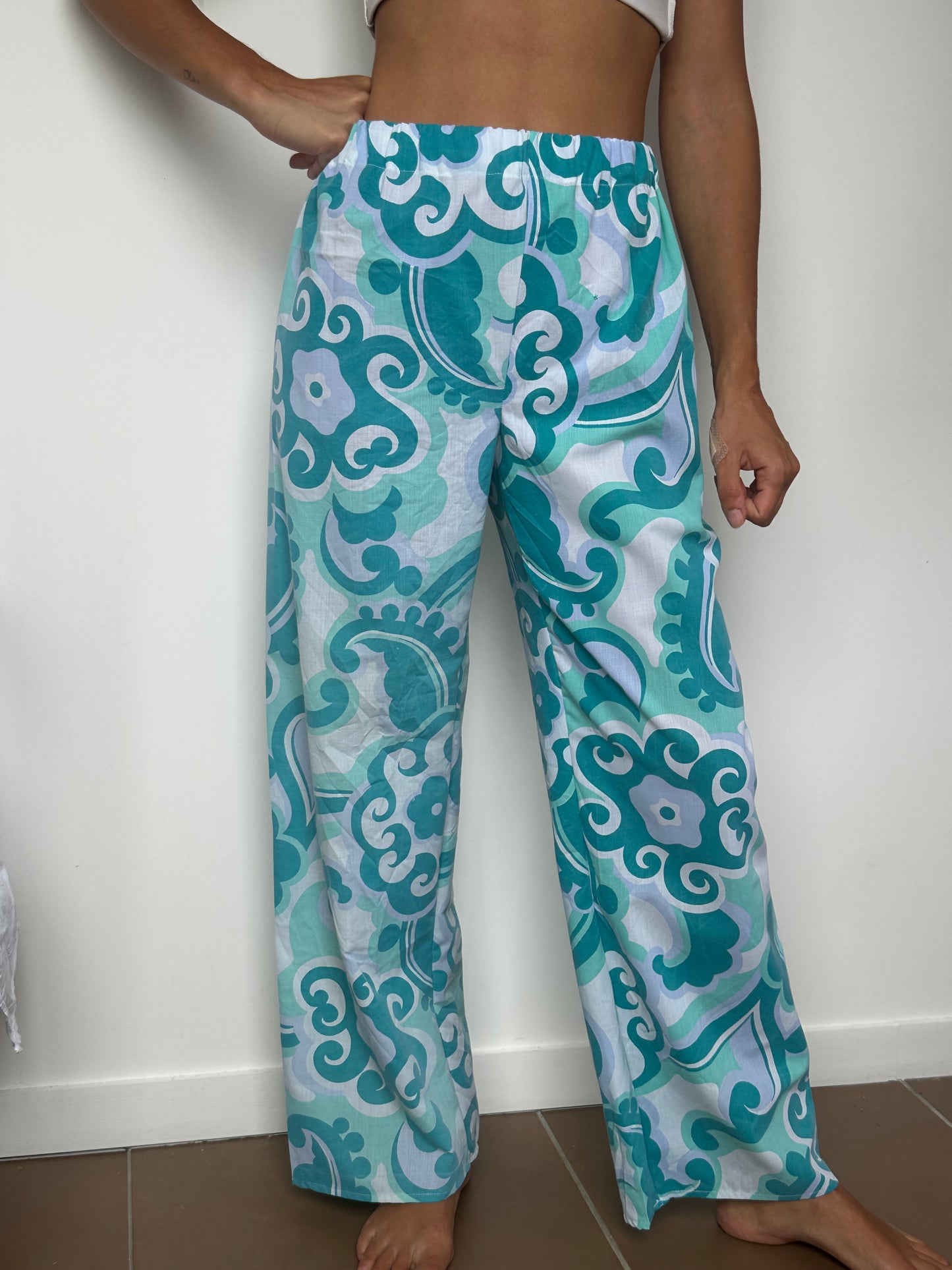 Pantalon Turquoise Motifs