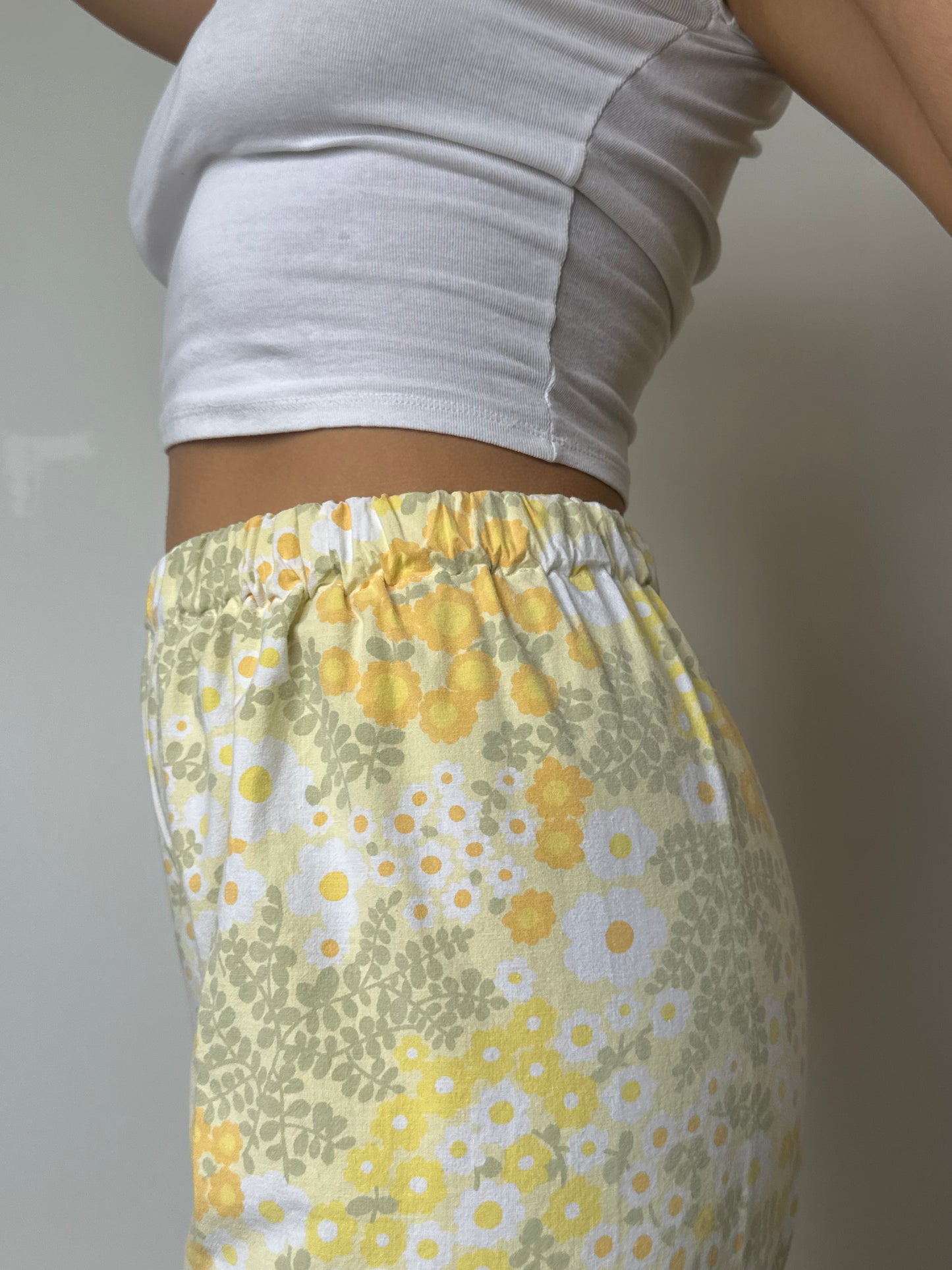 Pantalon Fleurs Jaune