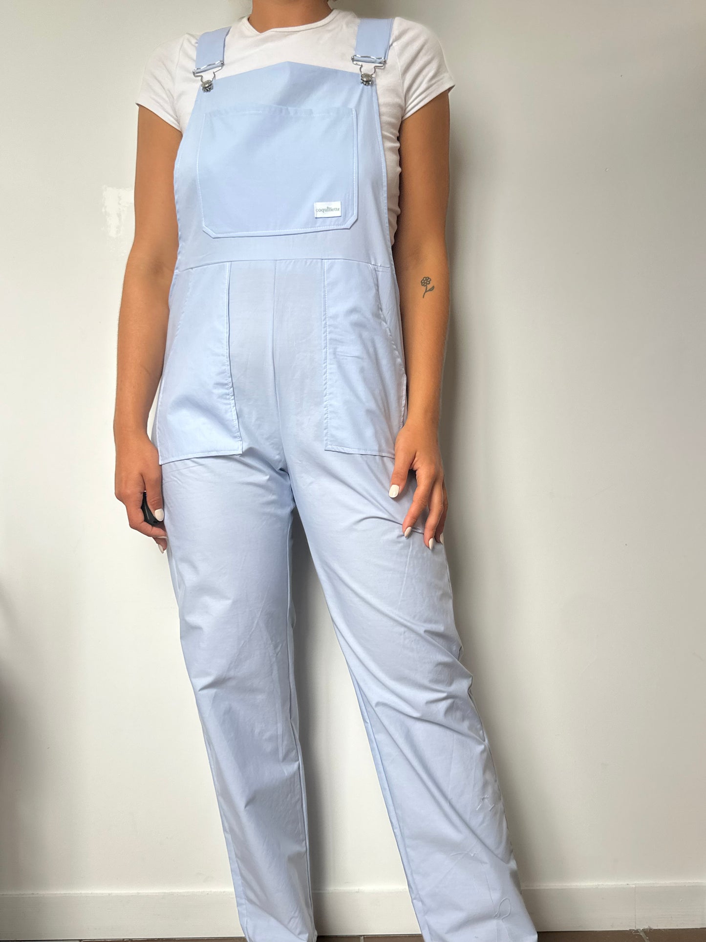 Salopette Uni Bleu Ciel