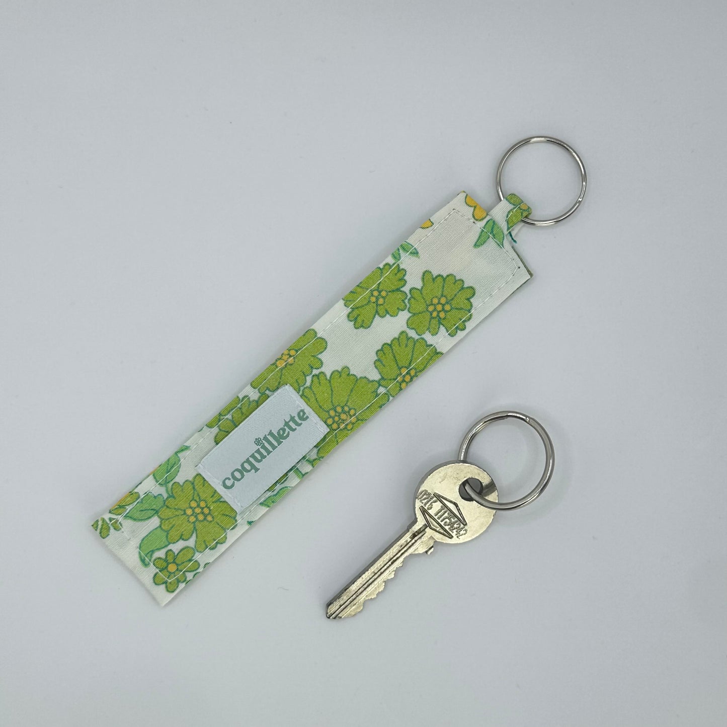 Porte Clé Fleurs Verte