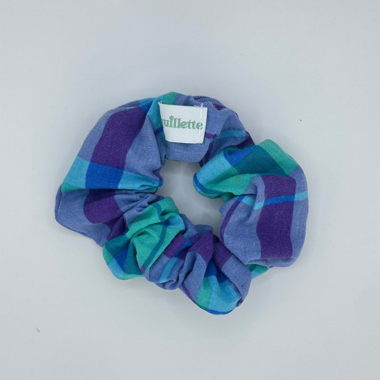 Chouchou Carreaux Violet Bleu