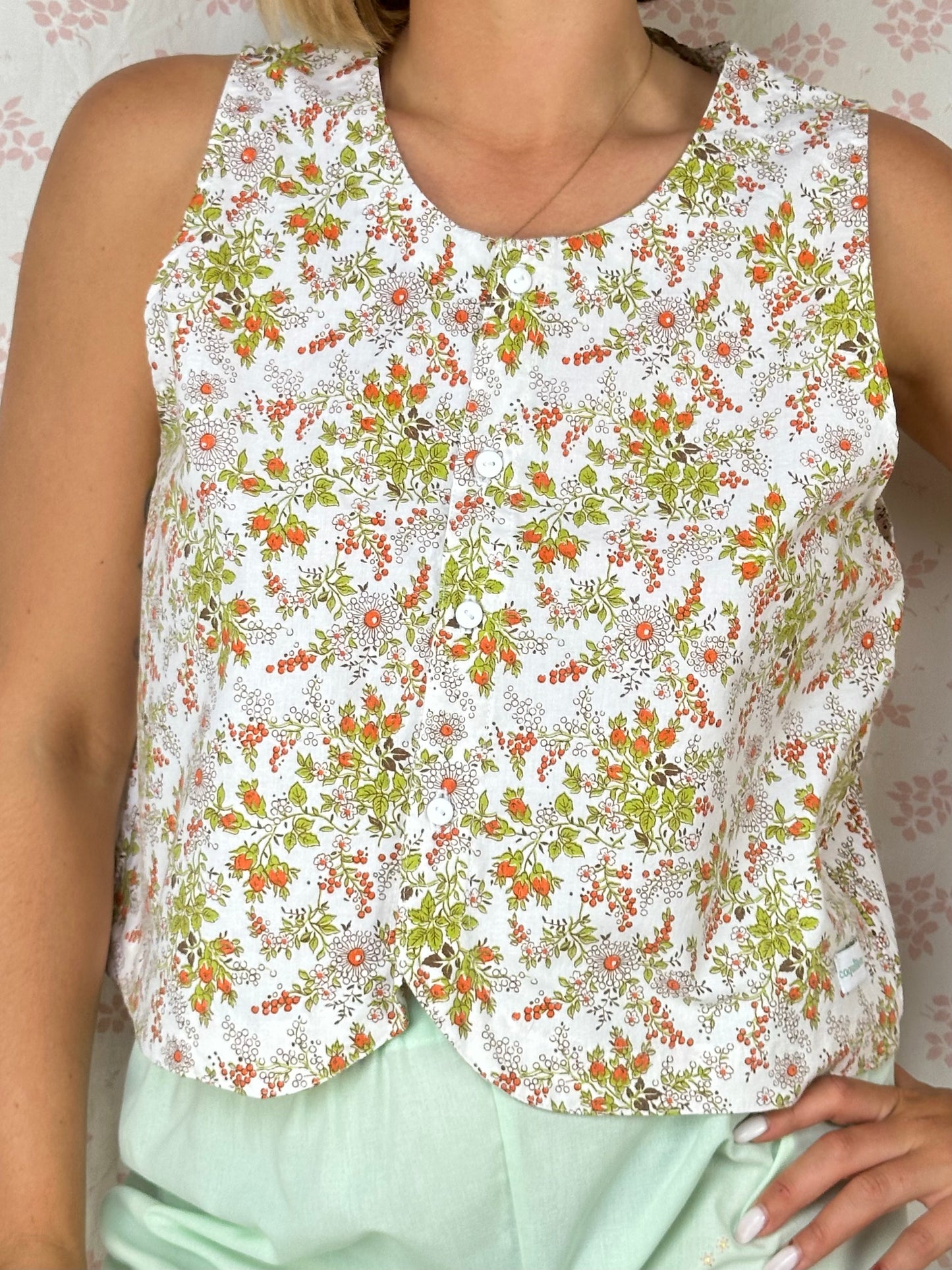Haut Bouton Fleurs