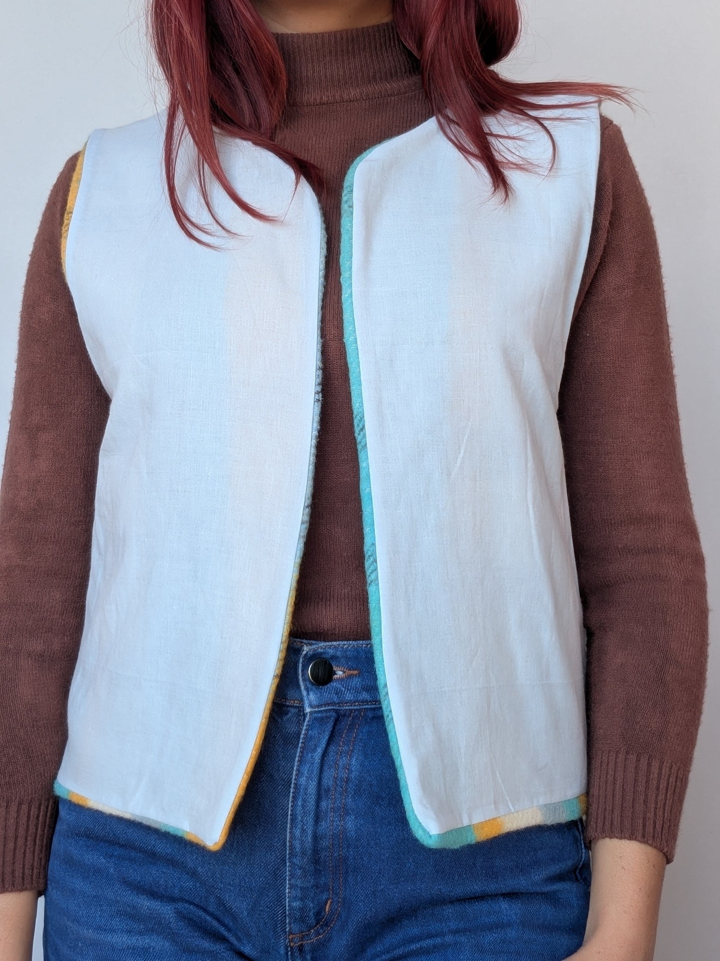 Veste Carreaux Bleu Jaune T36