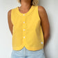 Haut Bouton Uni Jaune