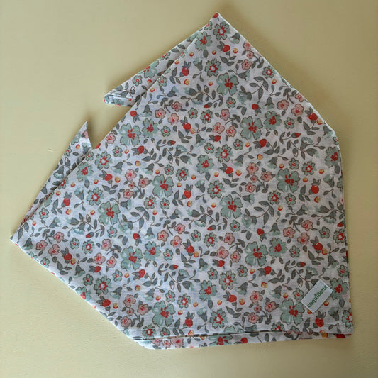 Grand Foulard Fleurs Grise