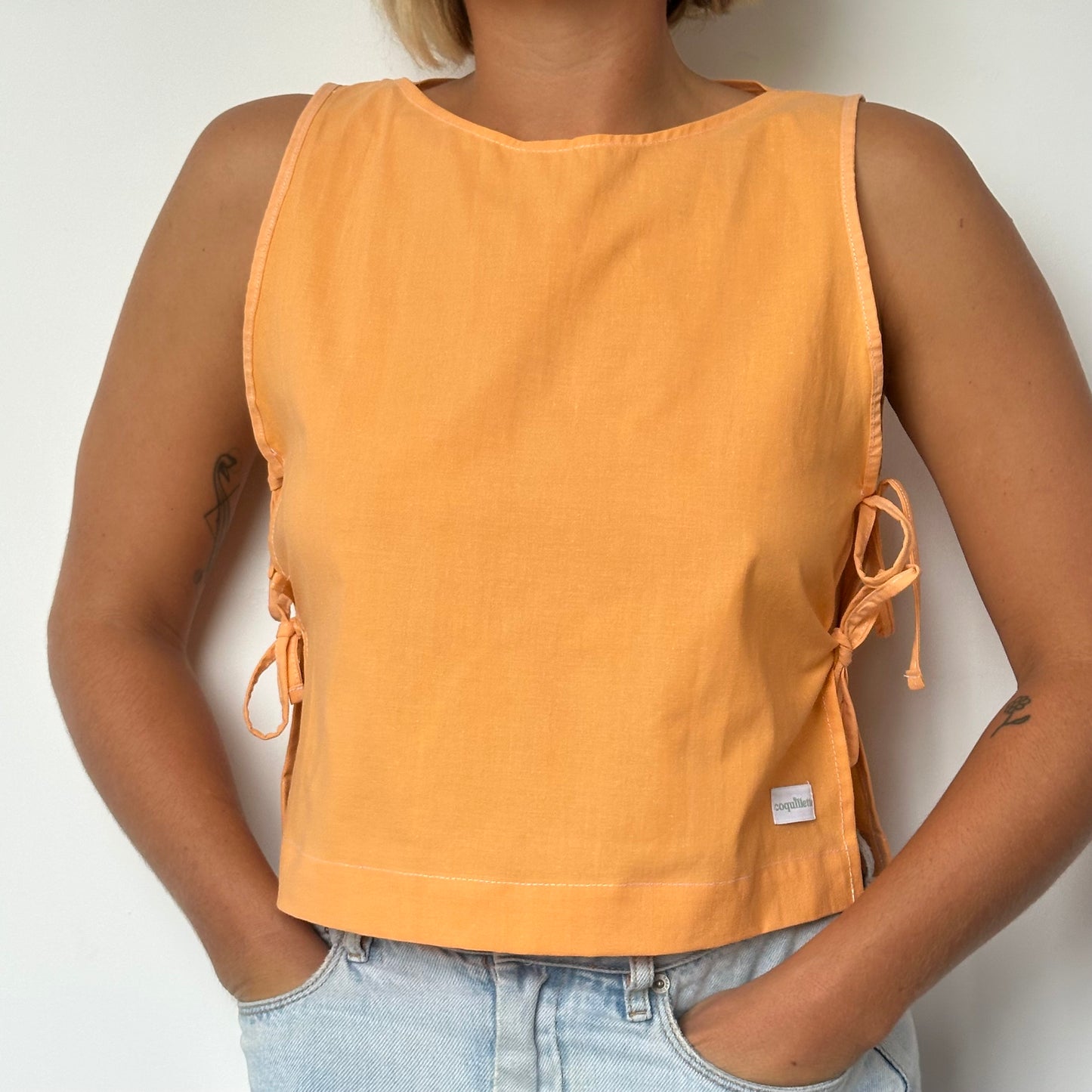 Haut Noeud Côté Orange Uni