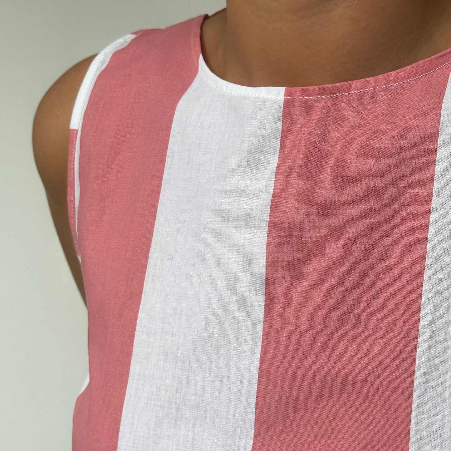 Haut Noeud Coté Rayure Corail