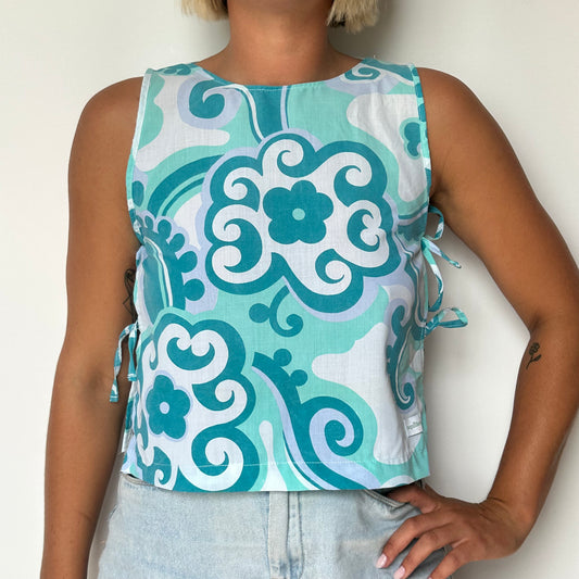 Haut Noeud Coté Turquoise Motifs