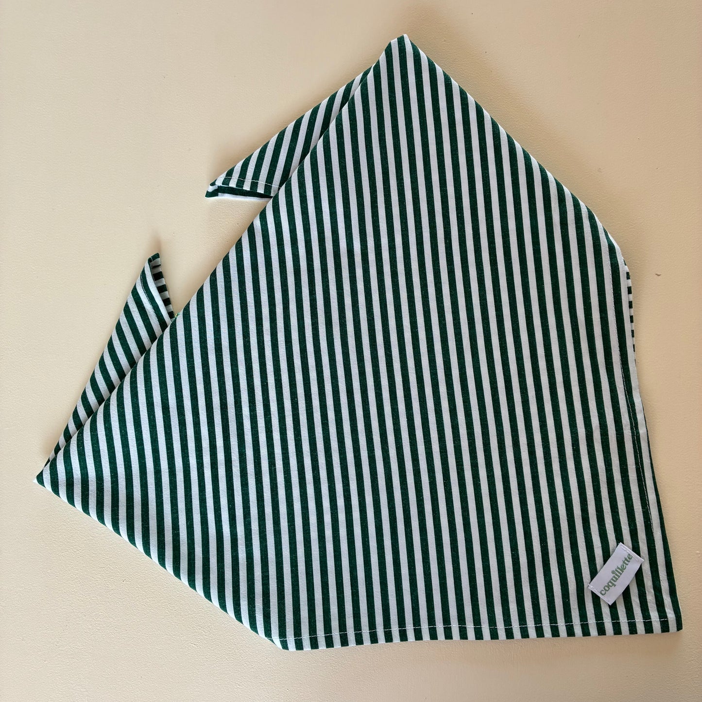 Grand Foulard Rayé Vert