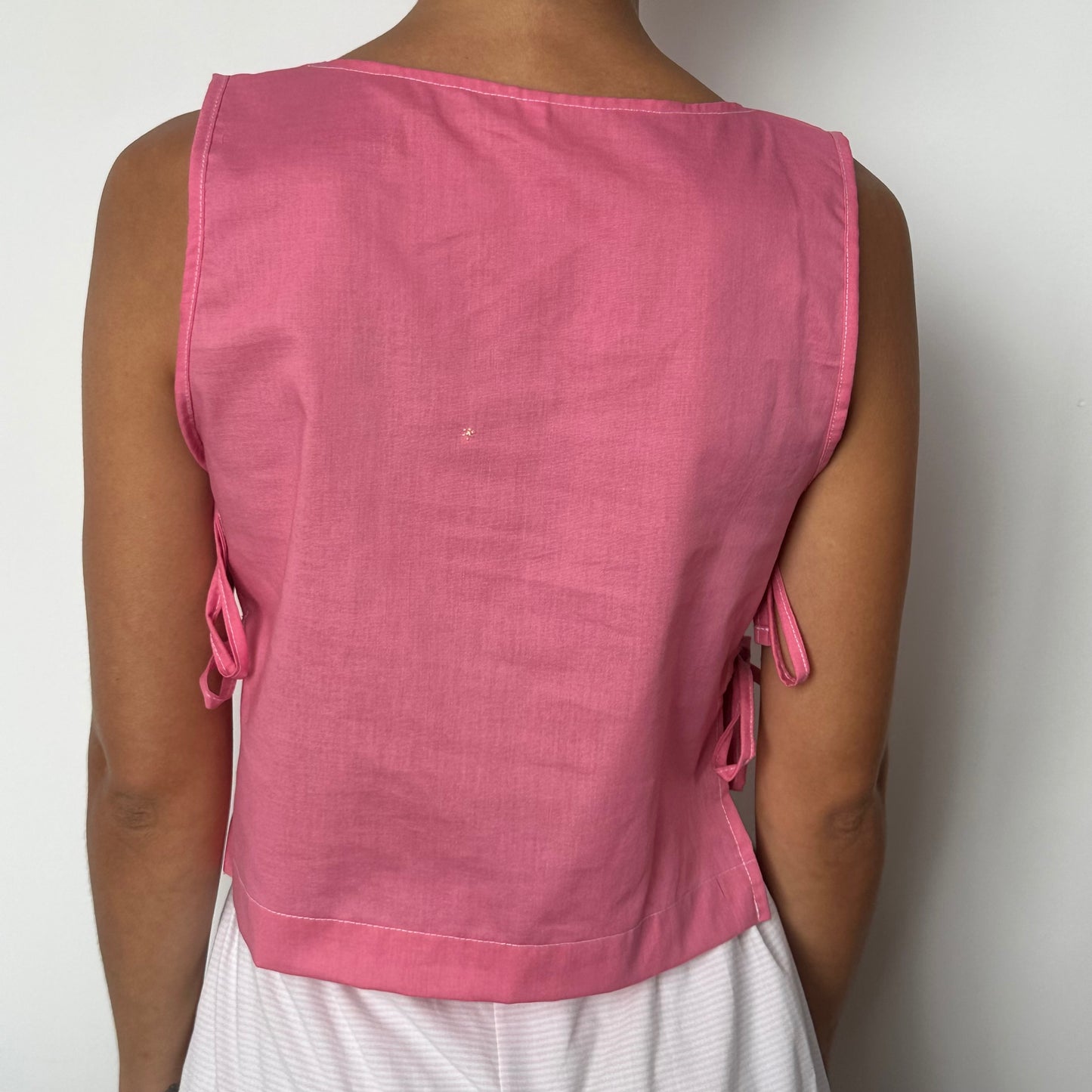 Haut Noeud Coté Uni Rose