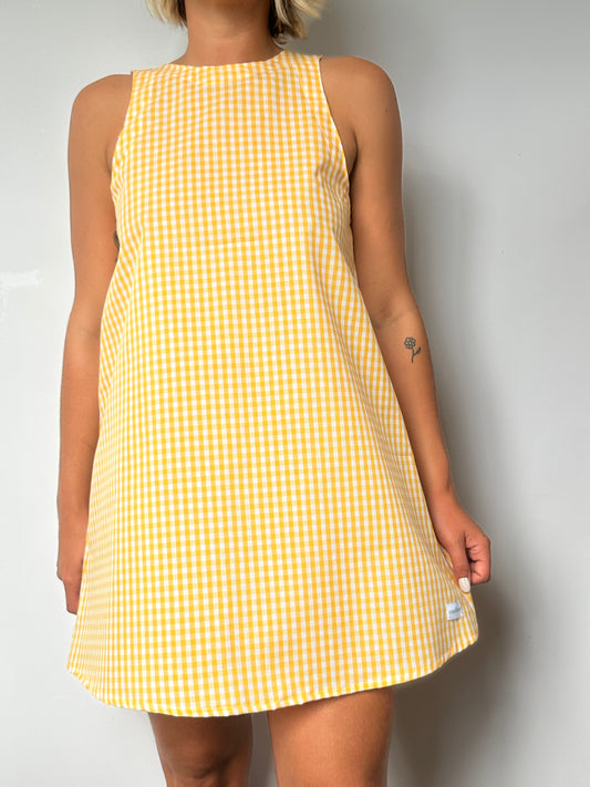 Robe Col Vichy Jaune