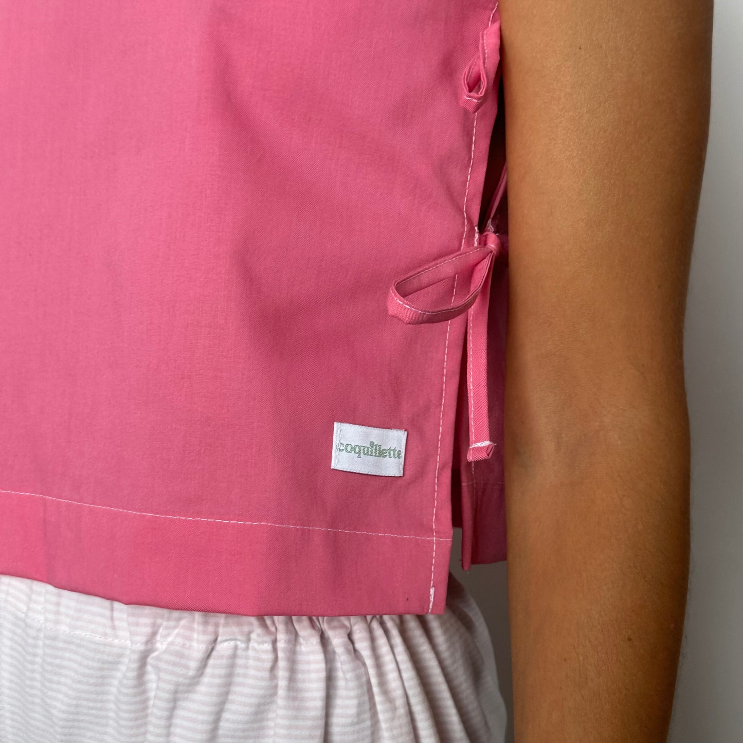 Haut Noeud Coté Uni Rose