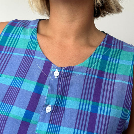 Haut Bouton Carreaux