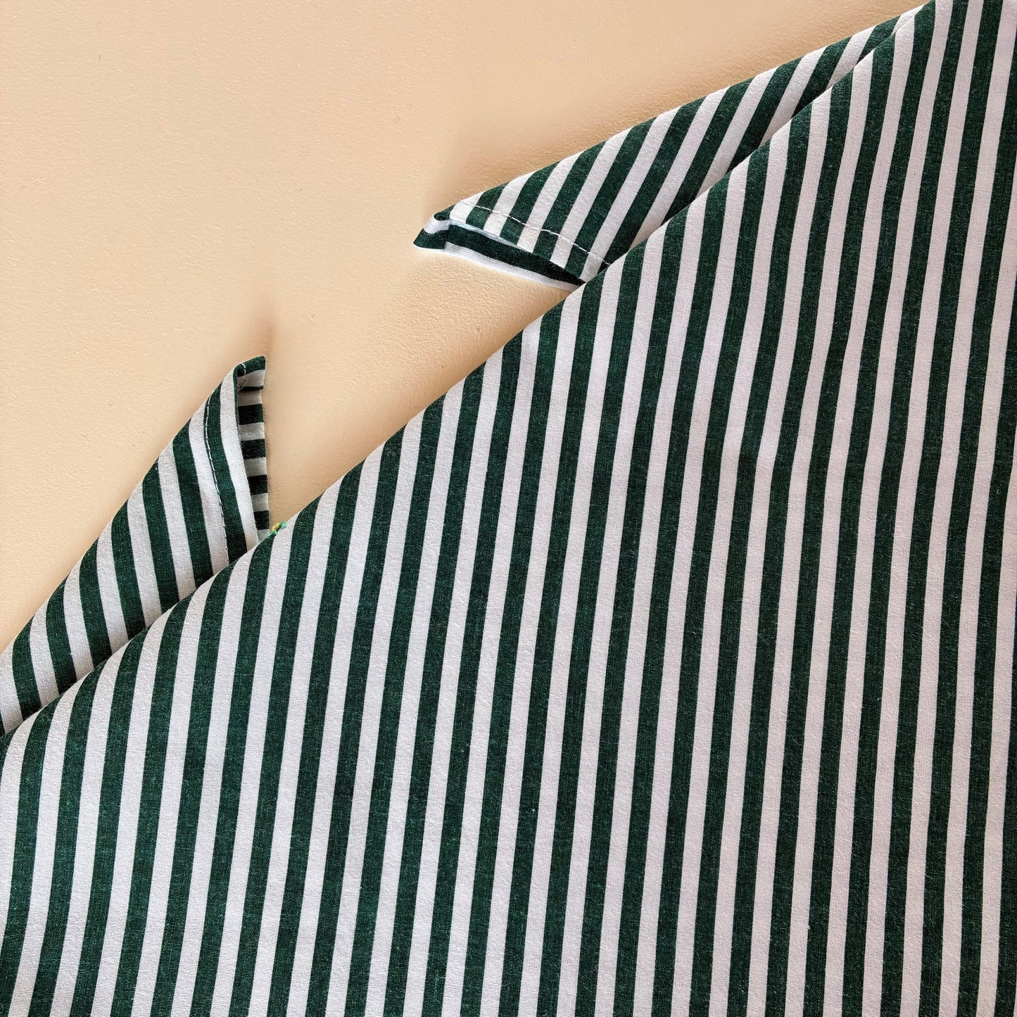 Grand Foulard Rayé Vert