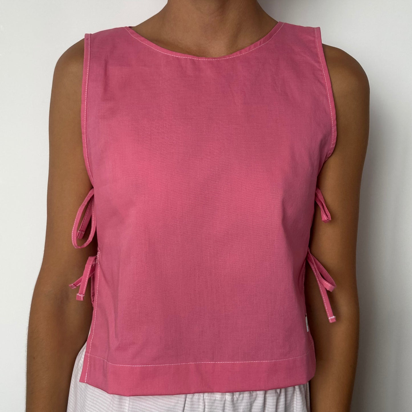 Haut Noeud Coté Uni Rose