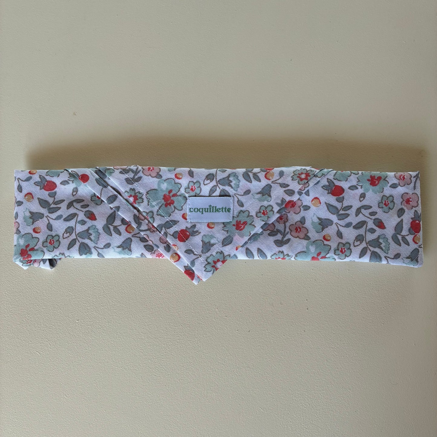 Grand Foulard Fleurs Grise