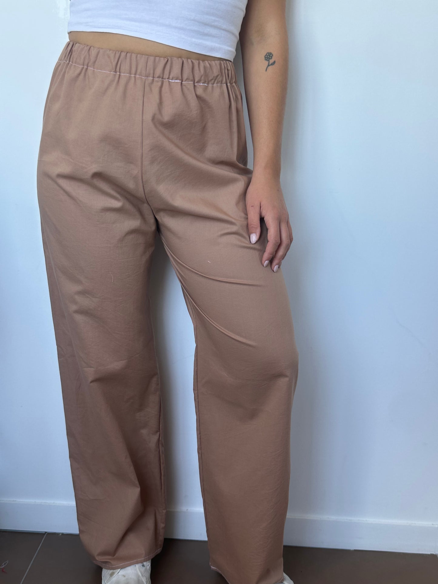 Pantalon Uni Marron