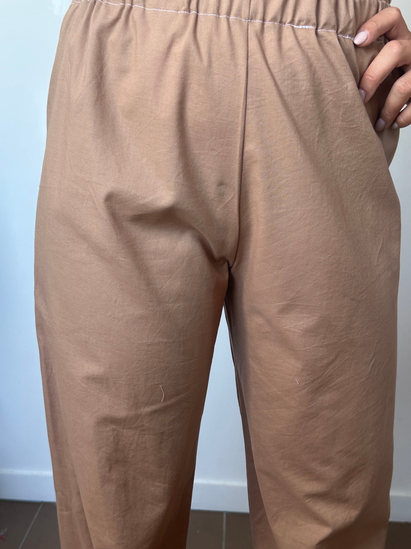 Pantalon Uni Marron